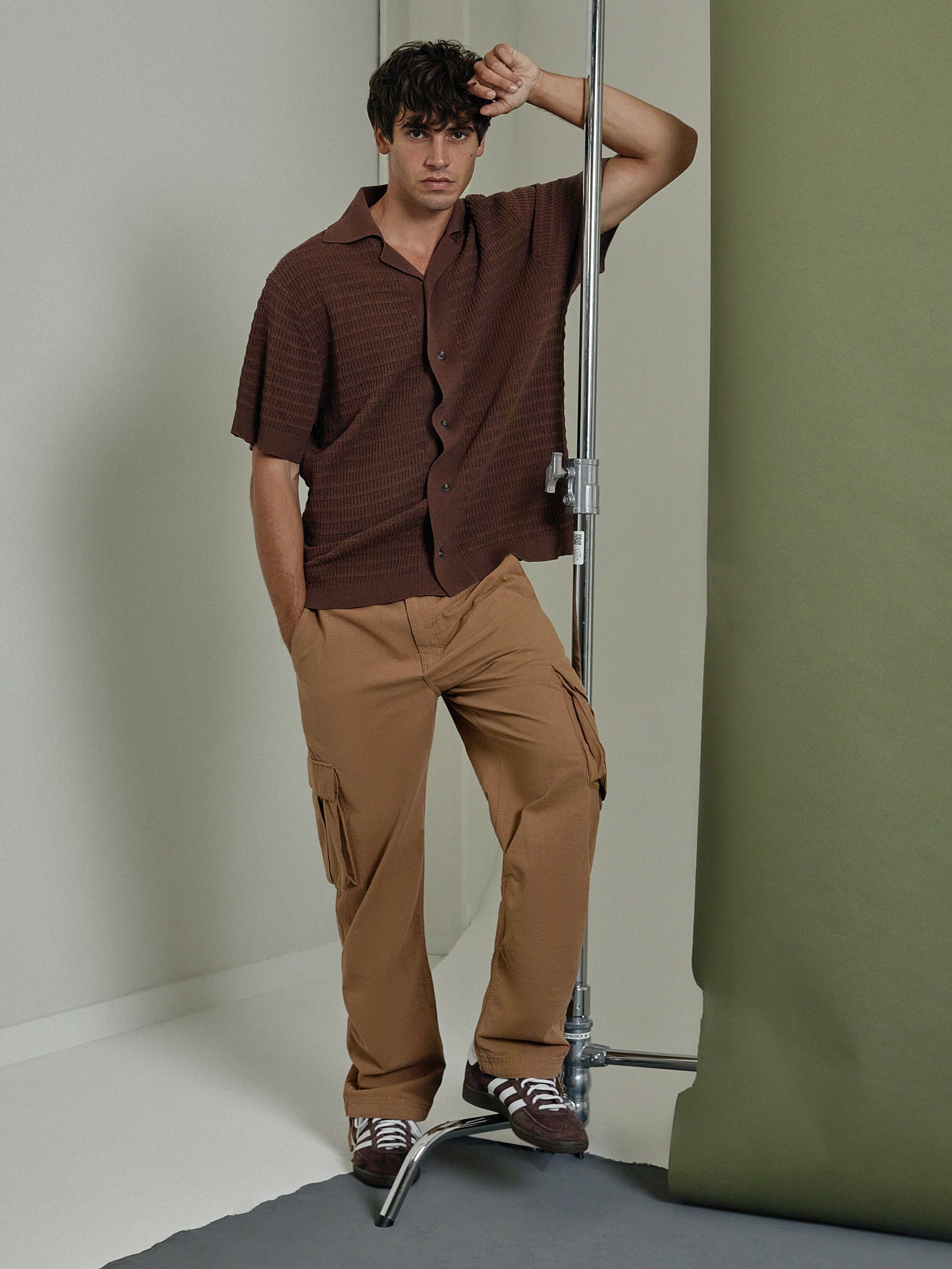 Zanito Knit Shirt in Taupe