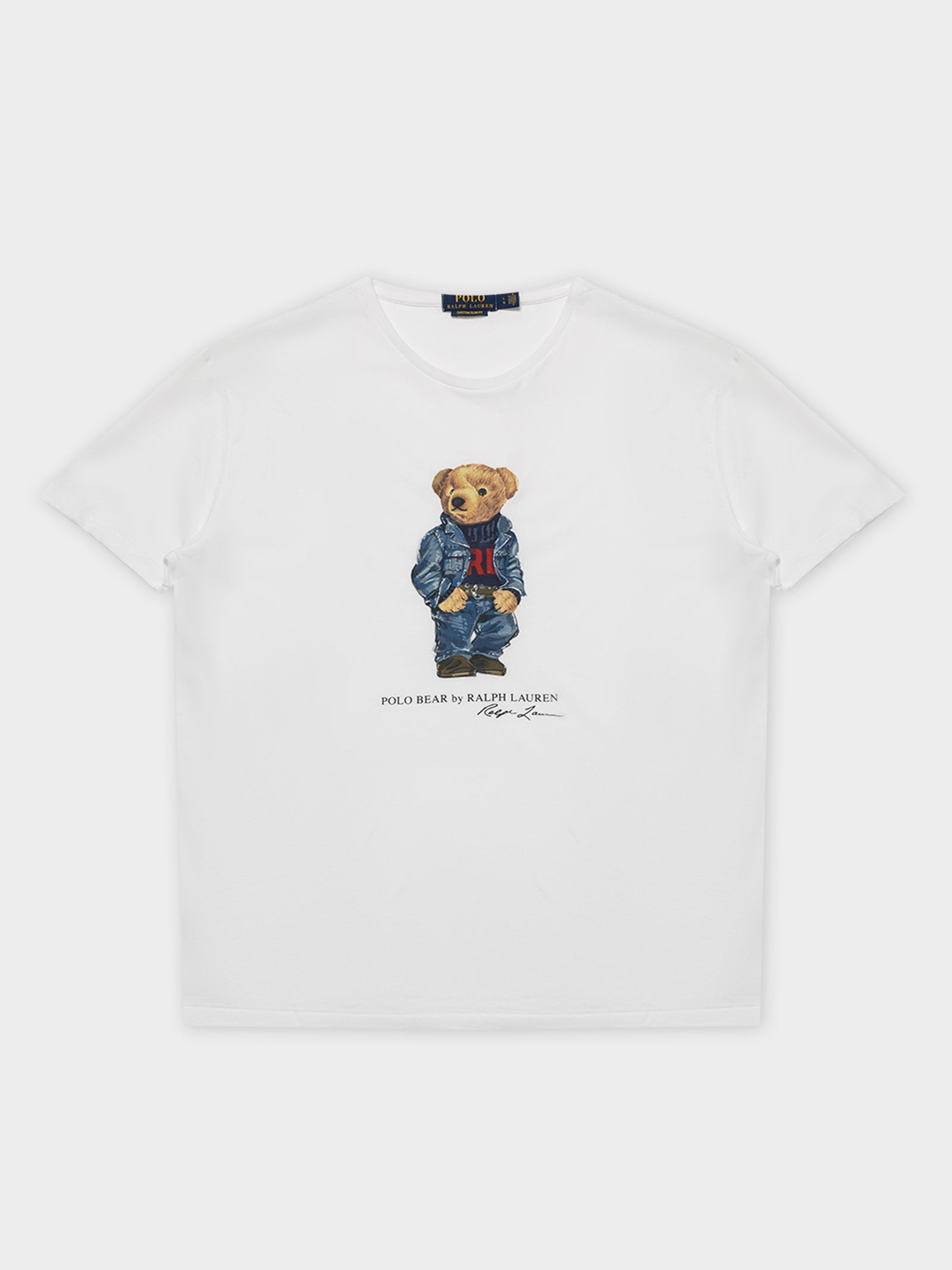 Denim Bear T-Shirt in White