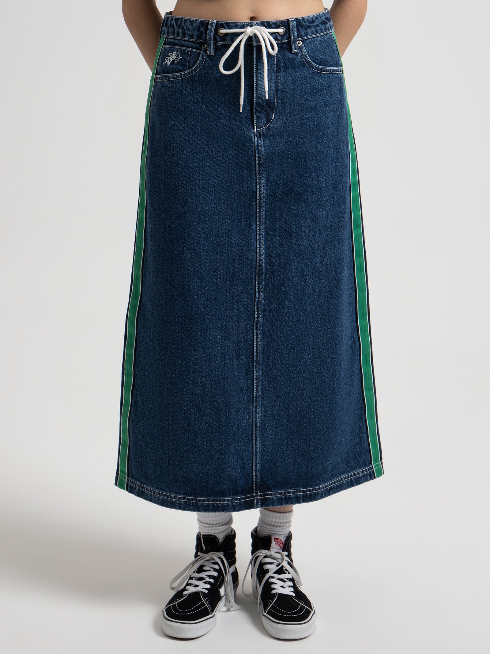 Trasher Maxi Skirt in Worship Blue