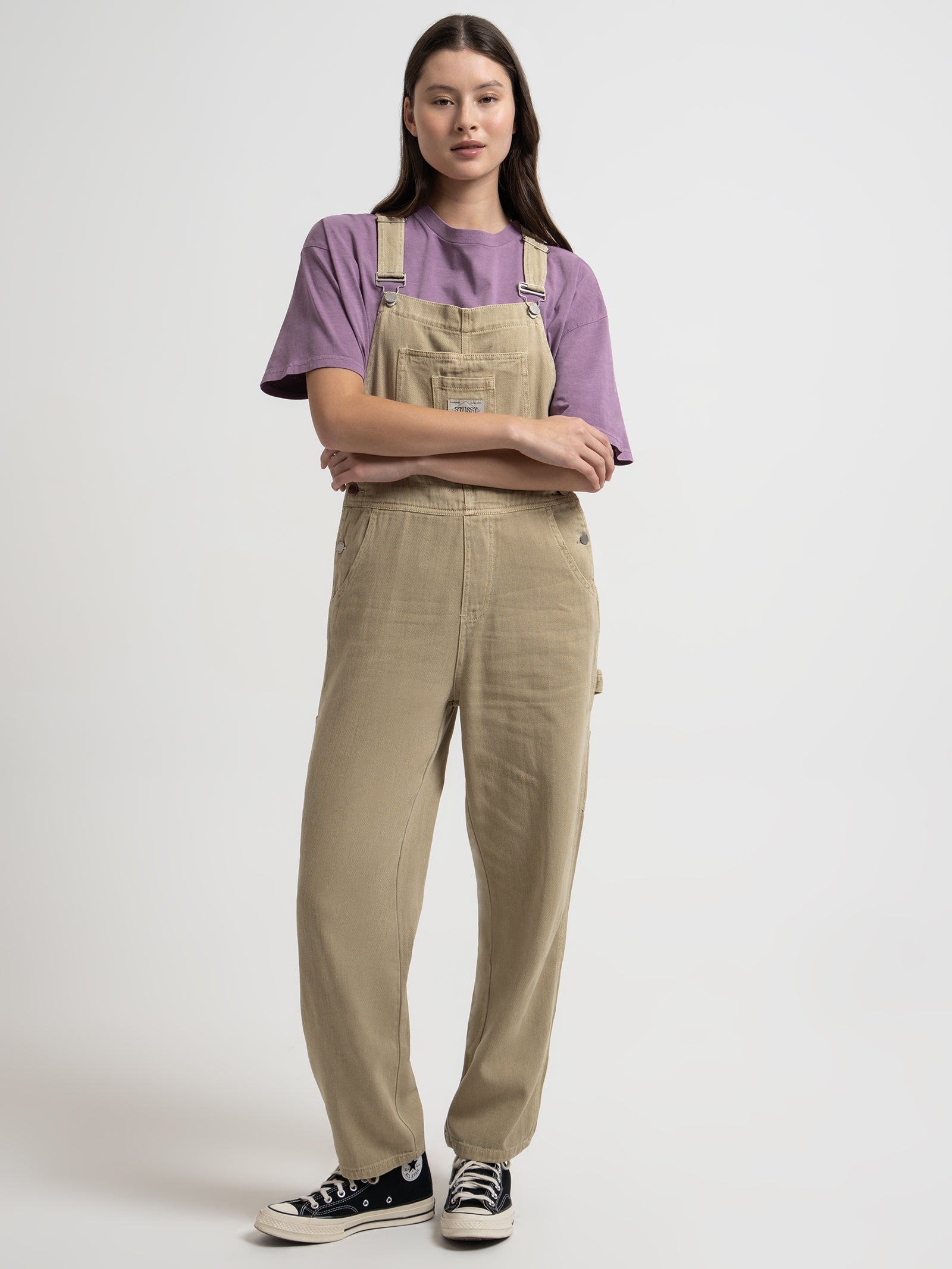 Nevada Denim Overalls in Khaki