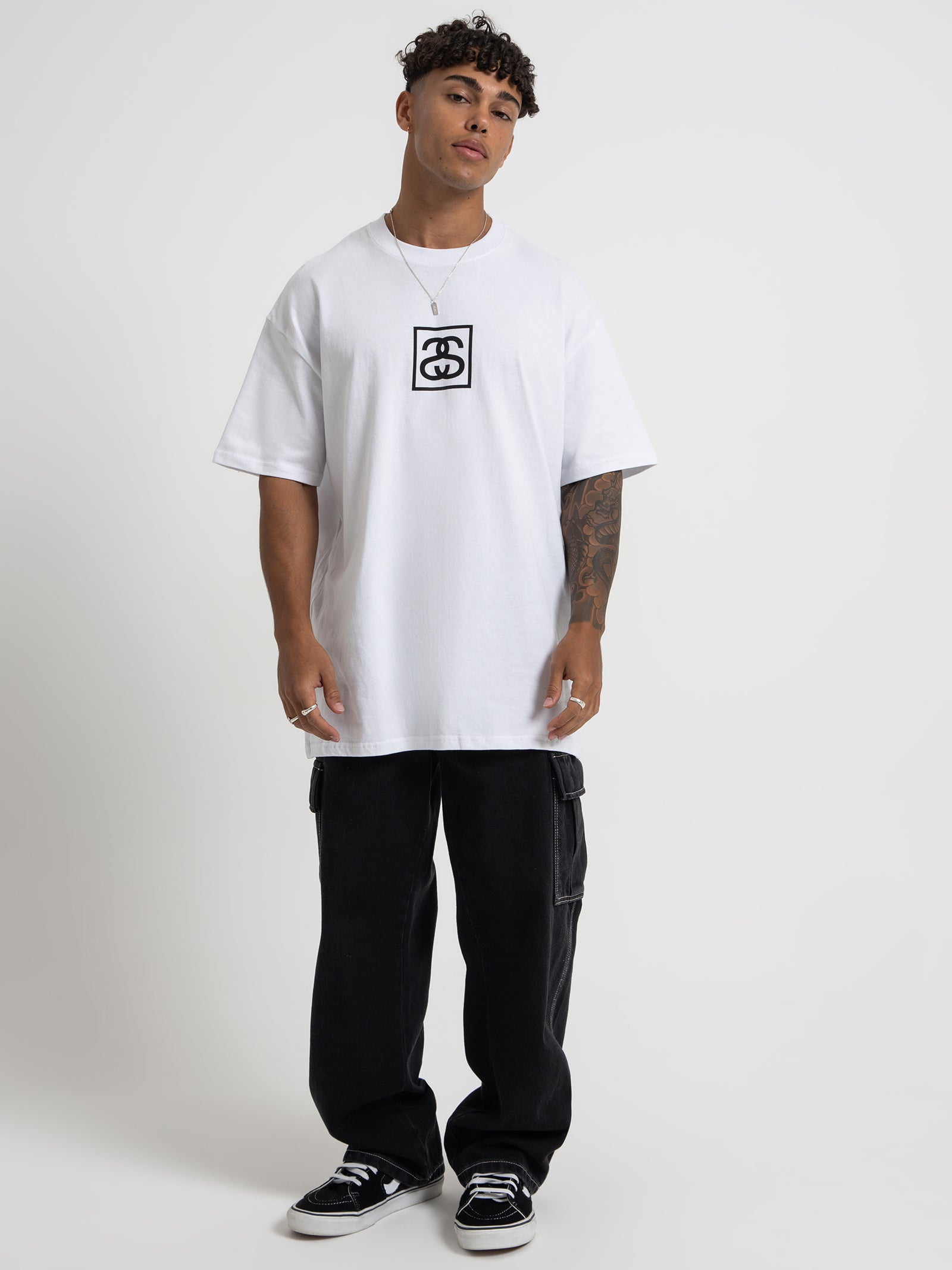 Squared Short Sleeve T-Shirt in White