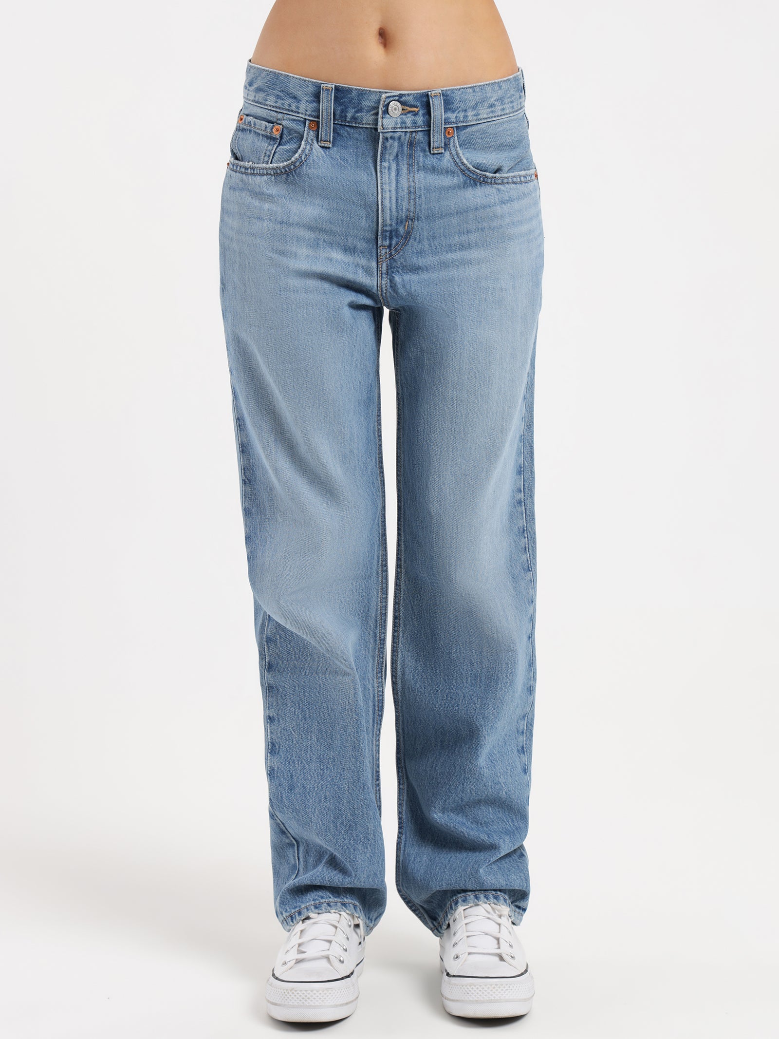 Low Pro Straight Jeans in Go Ahead Blue