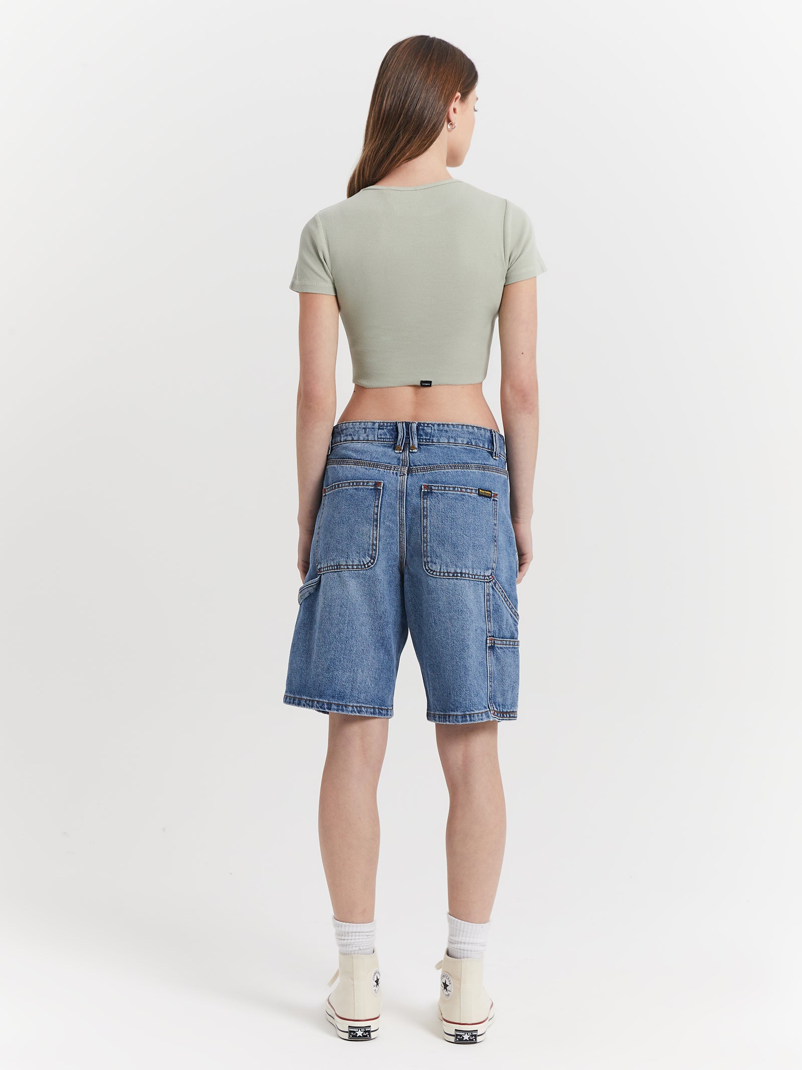 Hard Yakka Carpenter Jordan Shorts in Weathered Blue