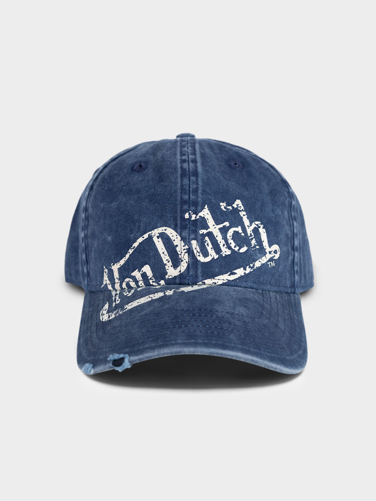 Distressed Dad Cap in Washed Navy