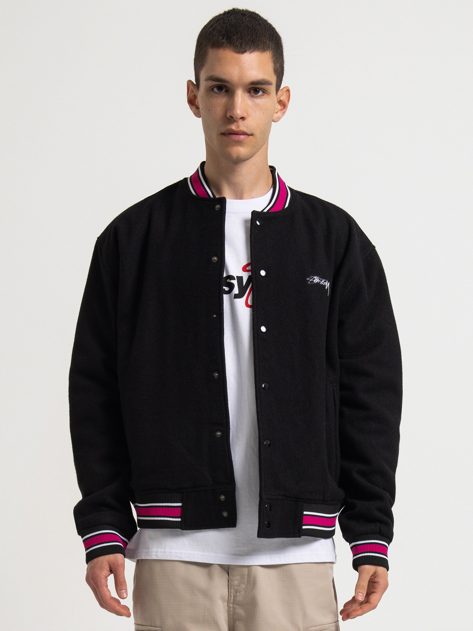 Varsity Jacket in Black