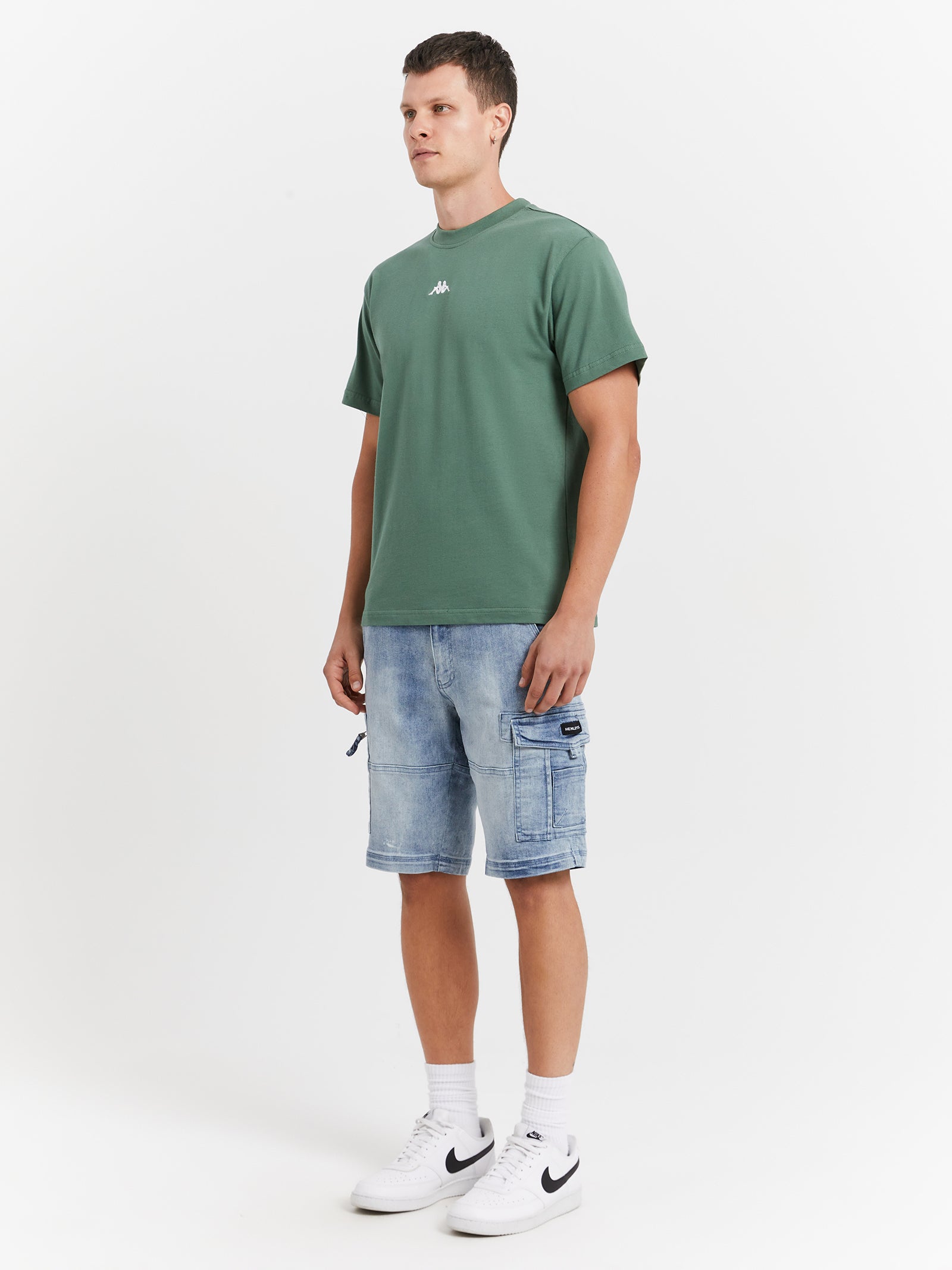 Authentic Hey T-Shirt in Dusty Green