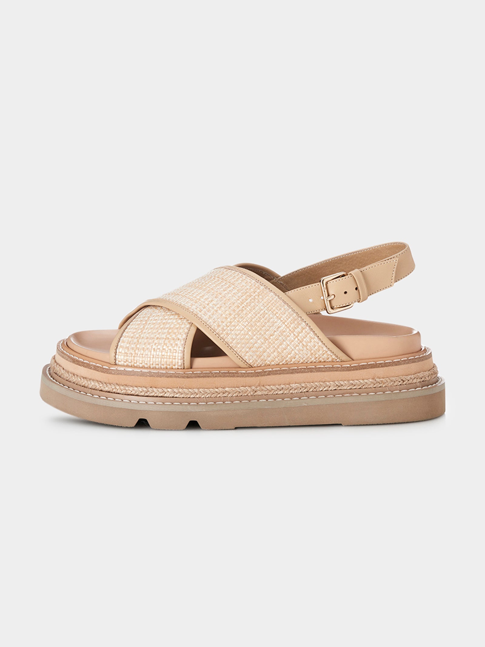 Verona Sandals in Natural Raffia