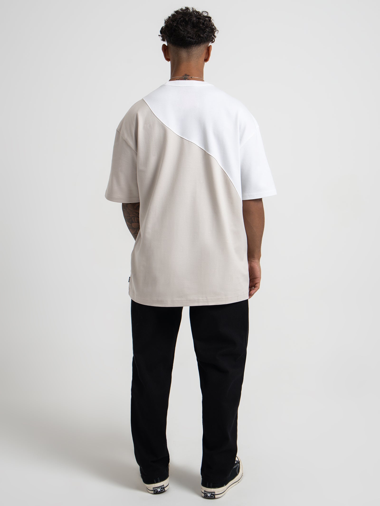 Kenny Relaxed Fit Embroidery T-Shirt in Natural Linen