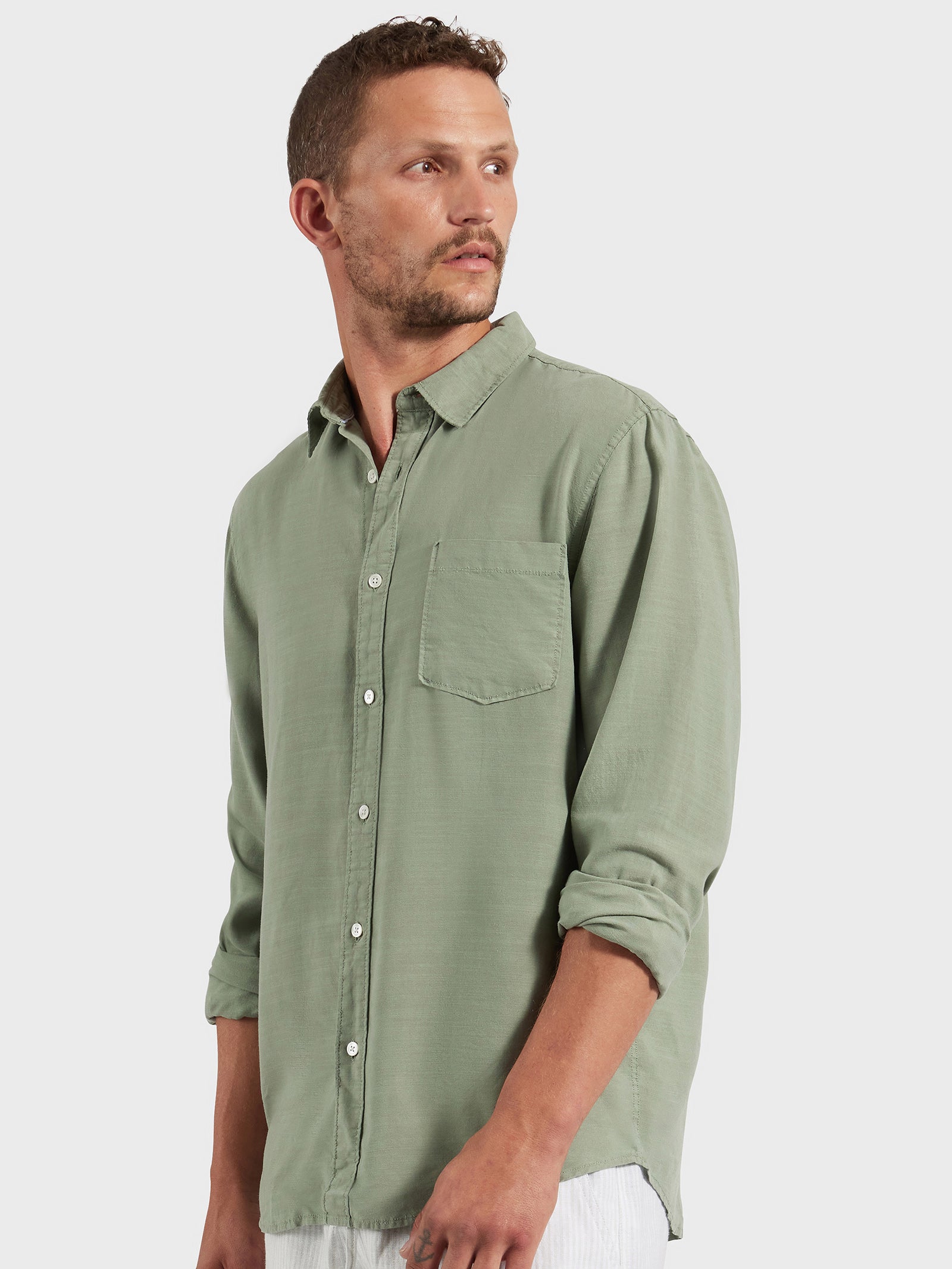 Burton Shirt in Jasper Green