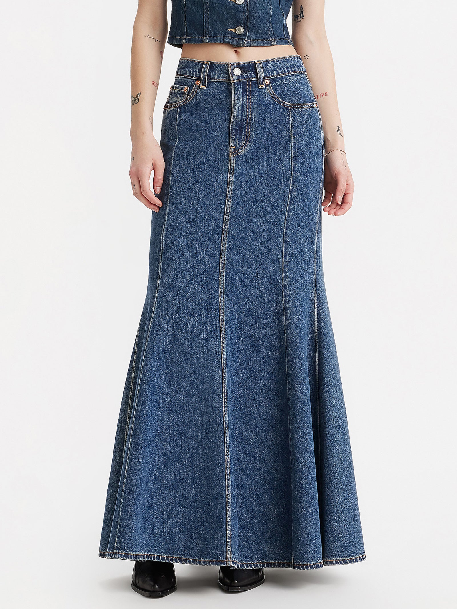 Mermaid Denim Skirt