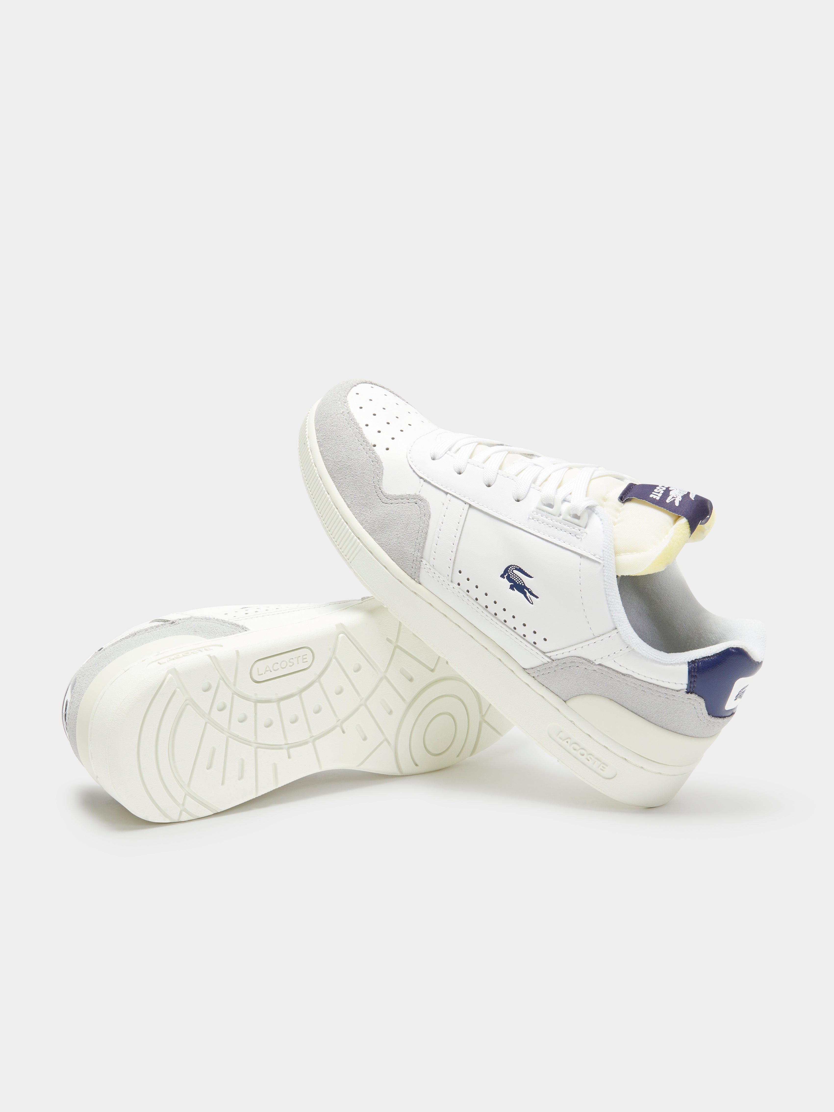 Womens T-Clip Sneakers in White & Navy