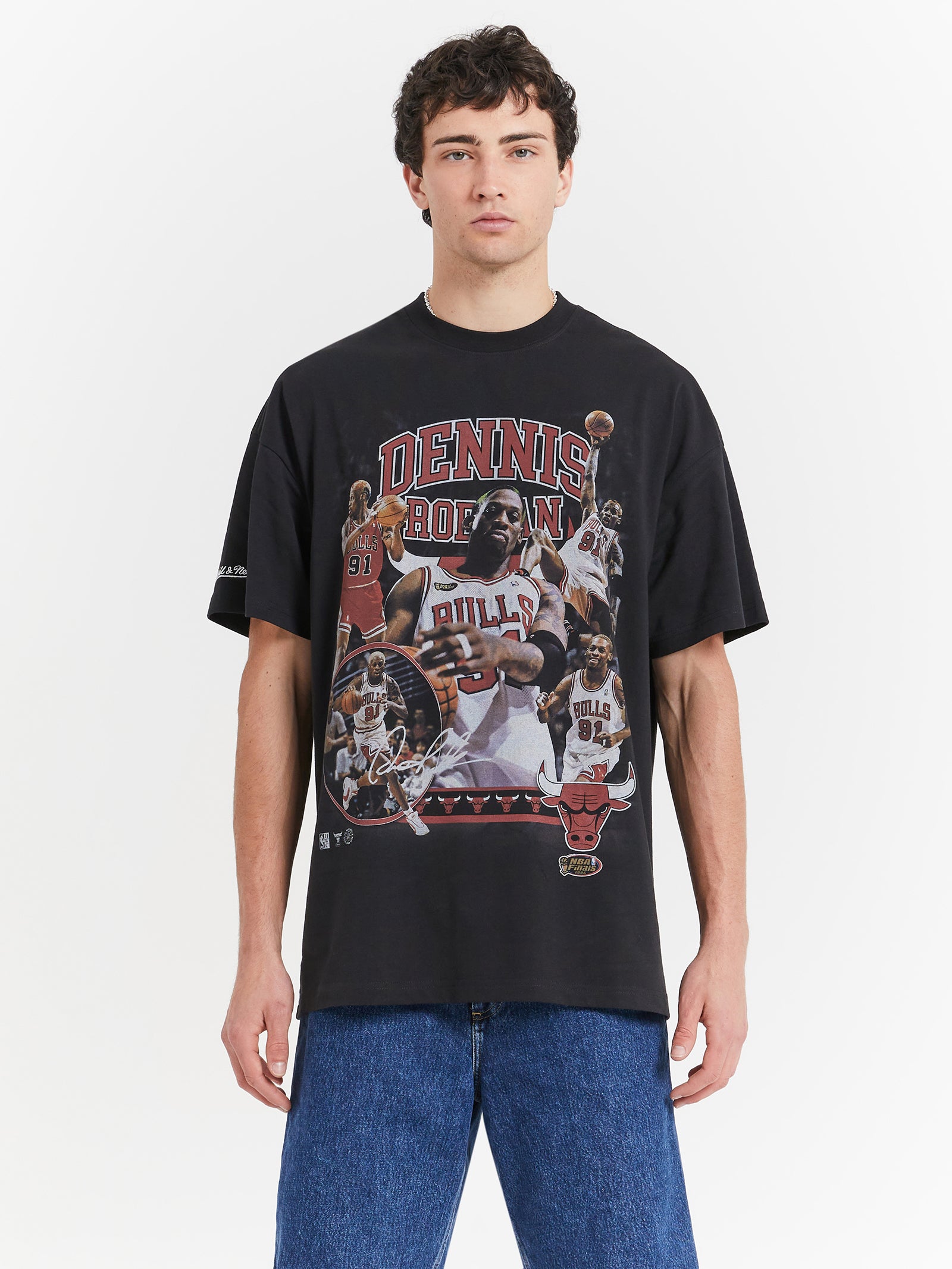 Rodman Photo T-Shirt in Faded Black