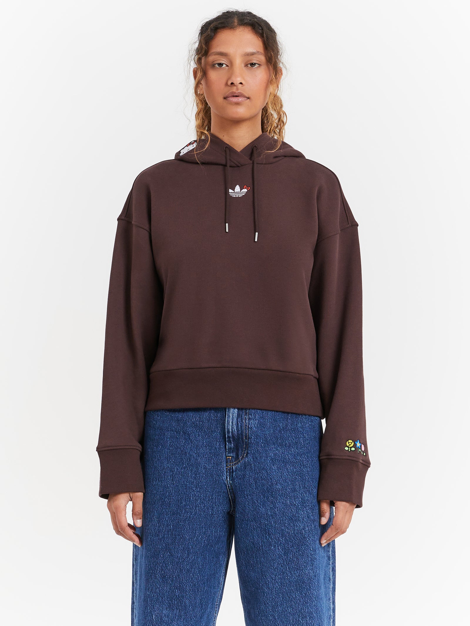 Adidas Originals x Hello Kitty Hoodie in Shadow Brown