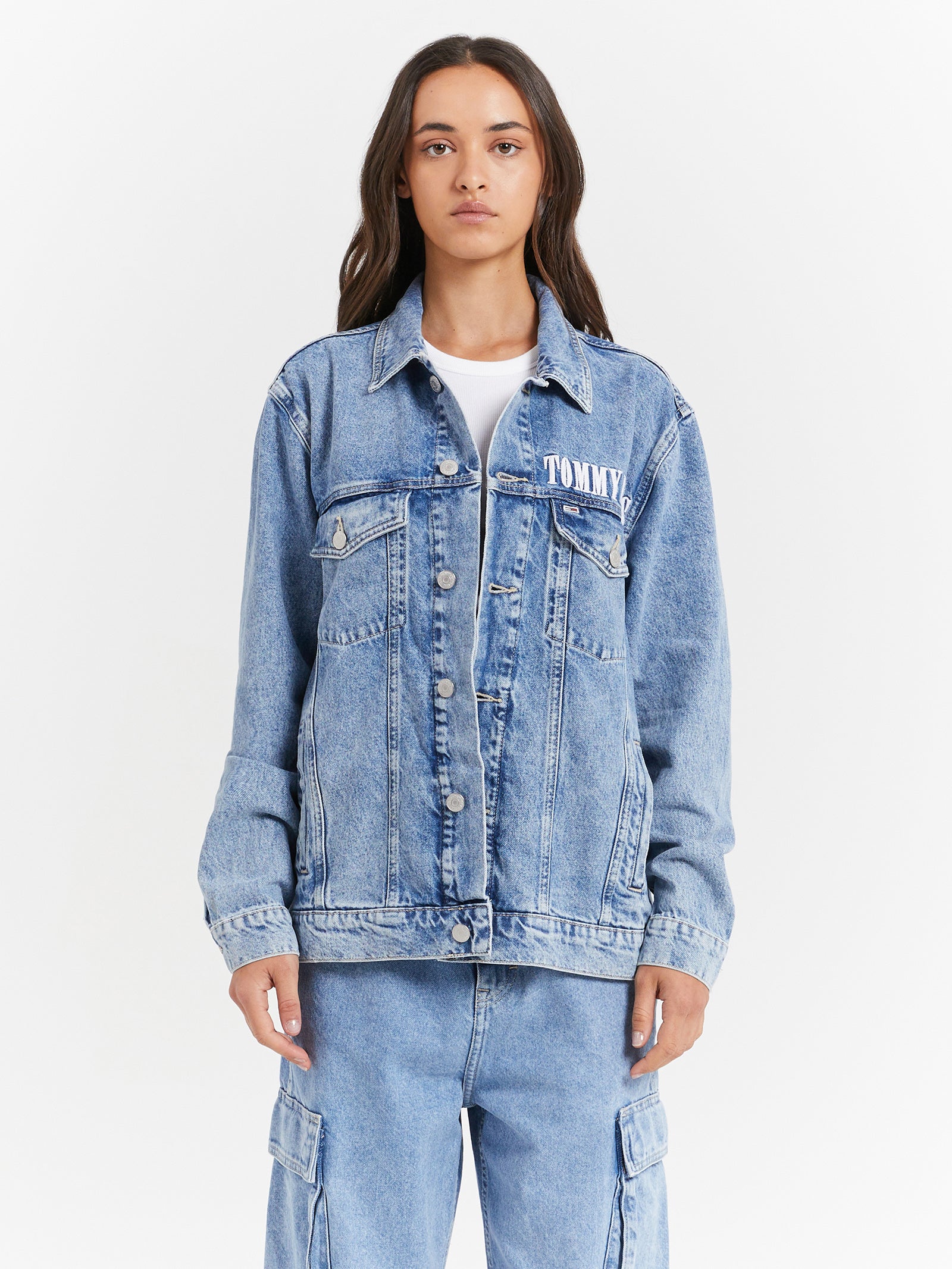 Oversized Trucker Jacket in Denim