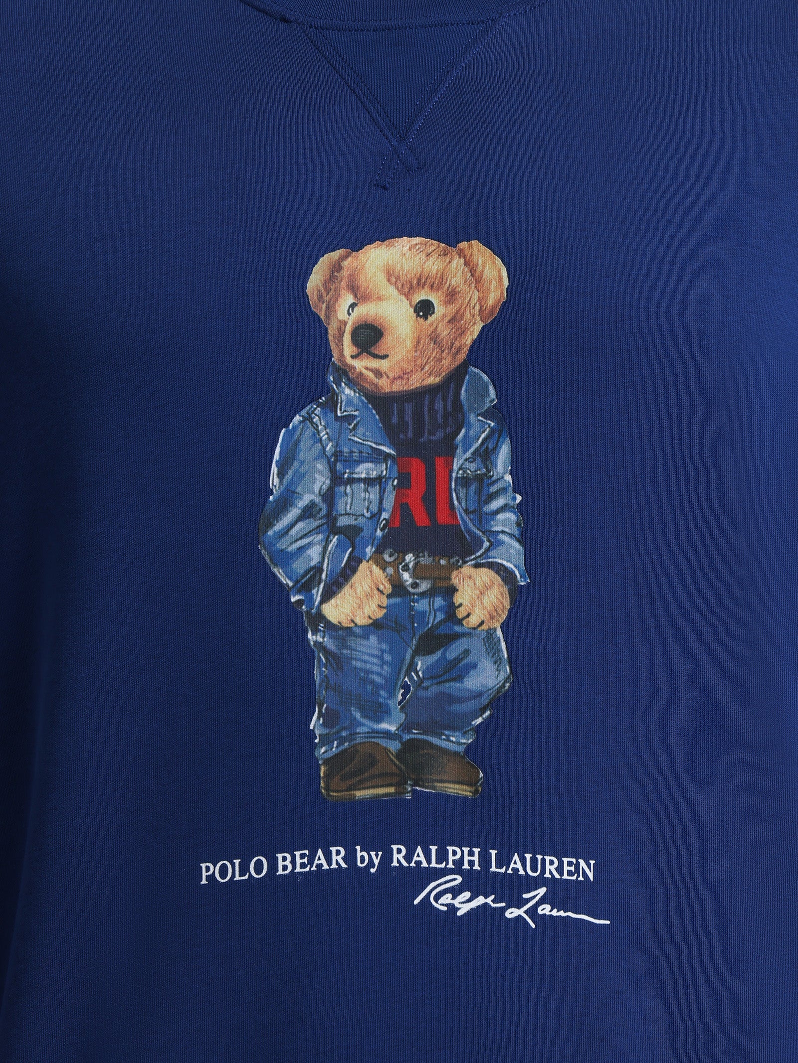 Denim Bear Crew in Blue