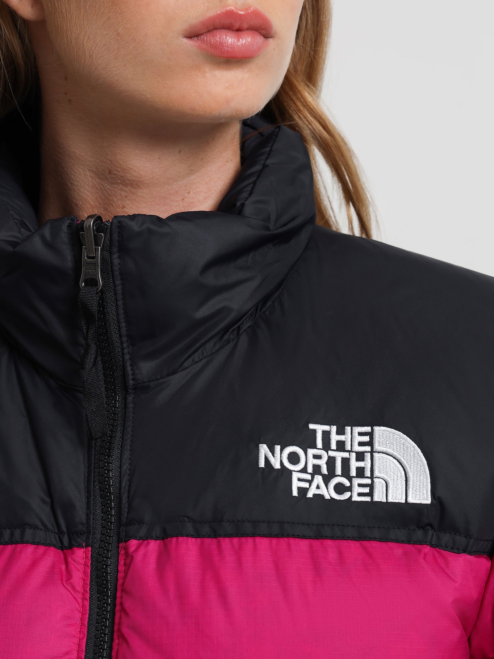 96 Retro Nuptse Puffer Jacket in Fuschia Pink