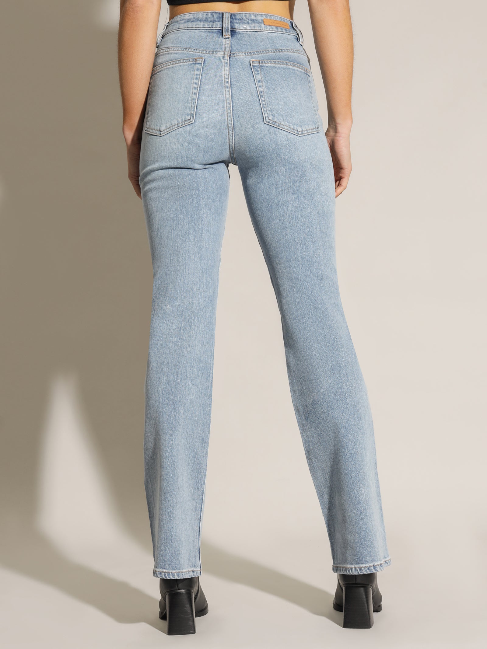 Ash Bootcut Jeans in Stone Wash Blue