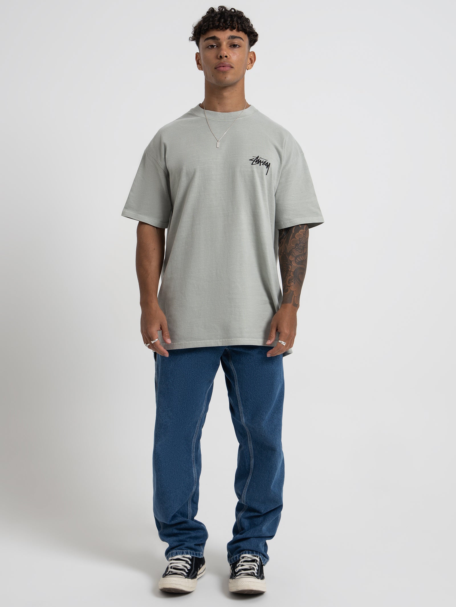 House of Cards Short Sleeve T-Shirt in Pigment Stone Grey