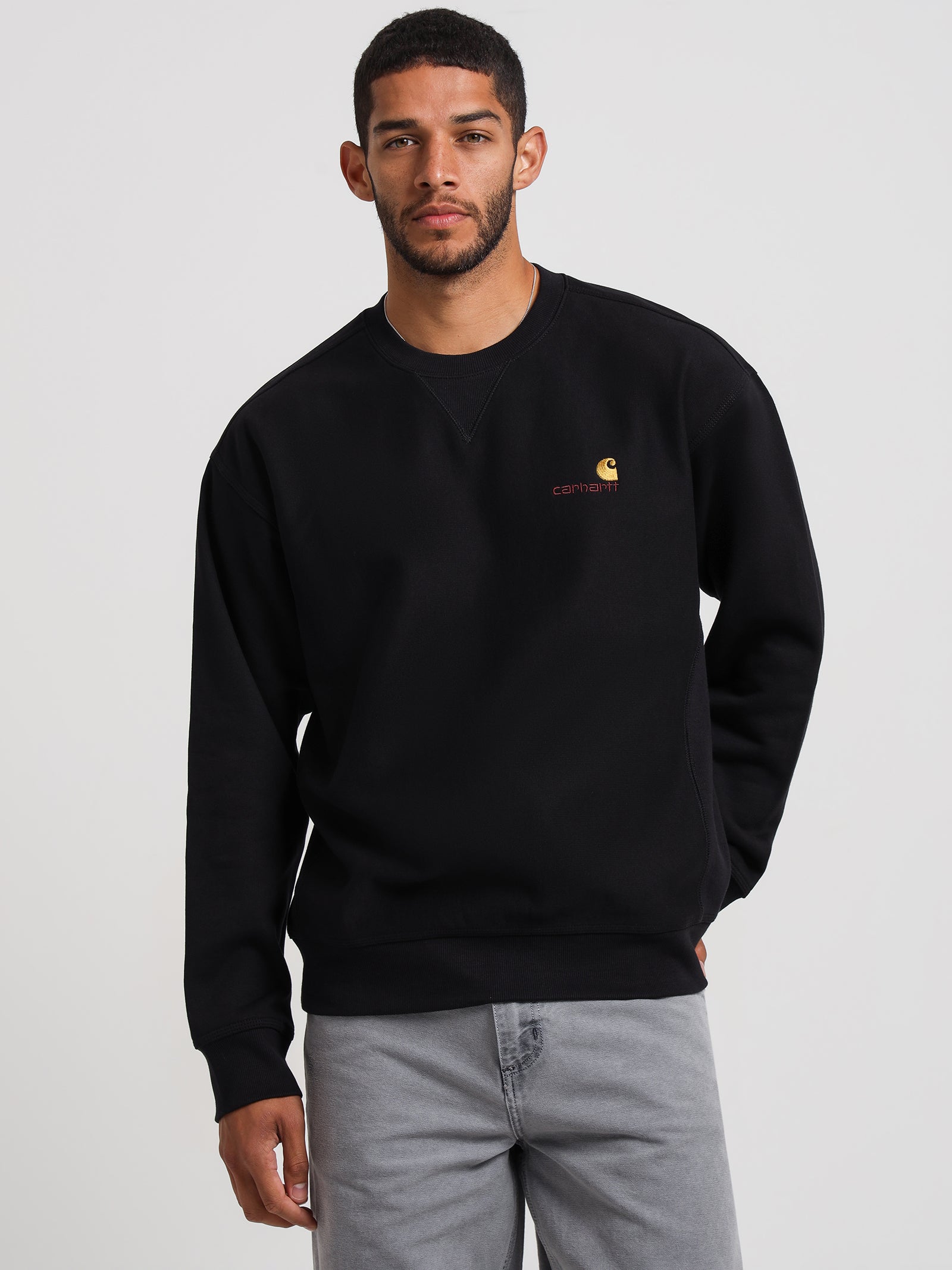 American Script Sweatshirt in Black