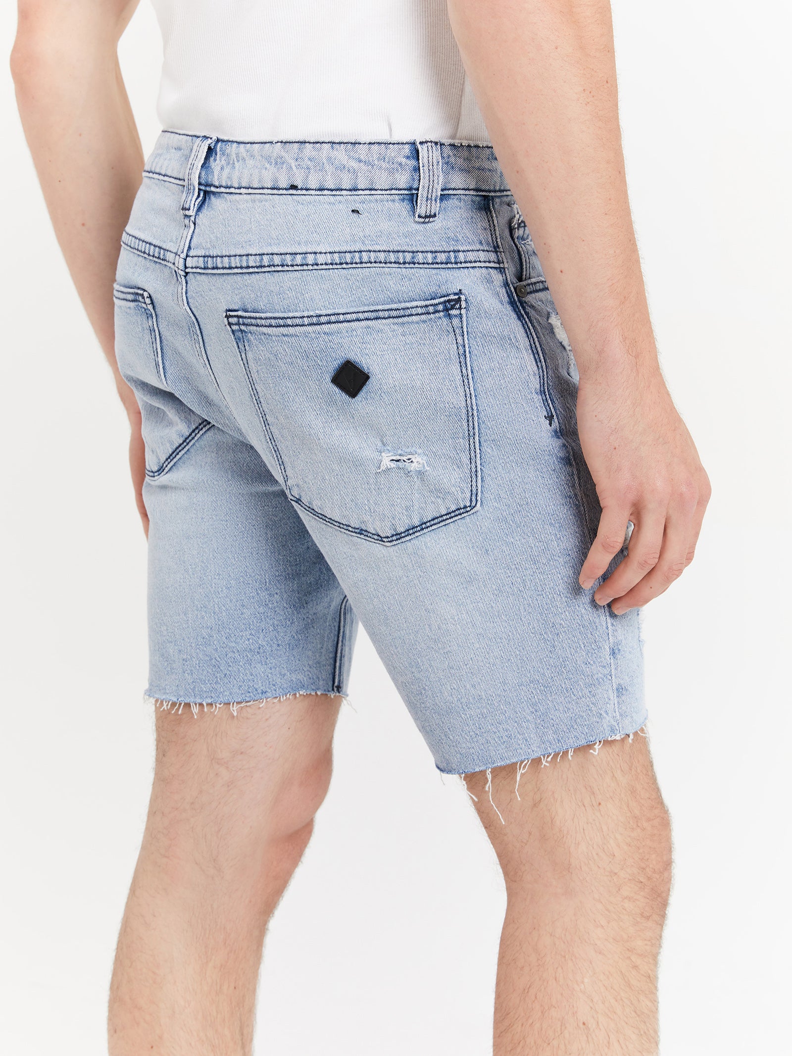 A Dropped Skinny Shorts in Stone Punk