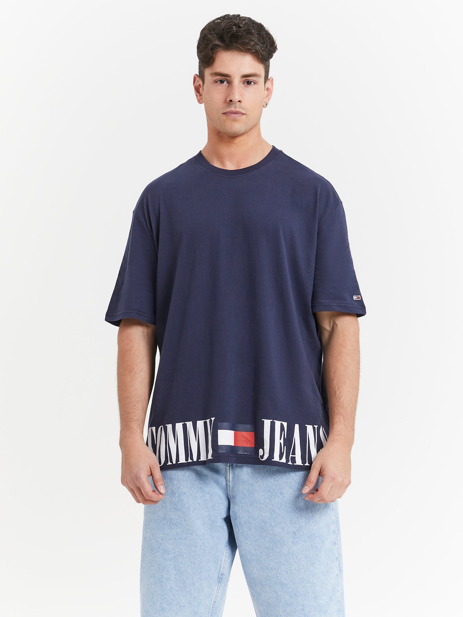 Graphic Oversized Fit T-Shirt in Navy