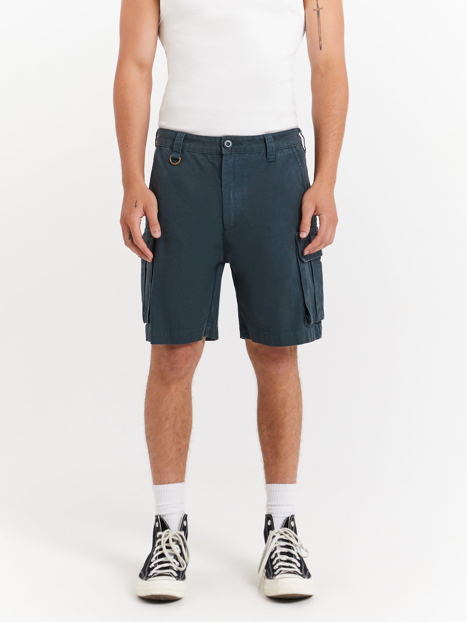 Century Slacker Cargo Shorts in Jasper Green