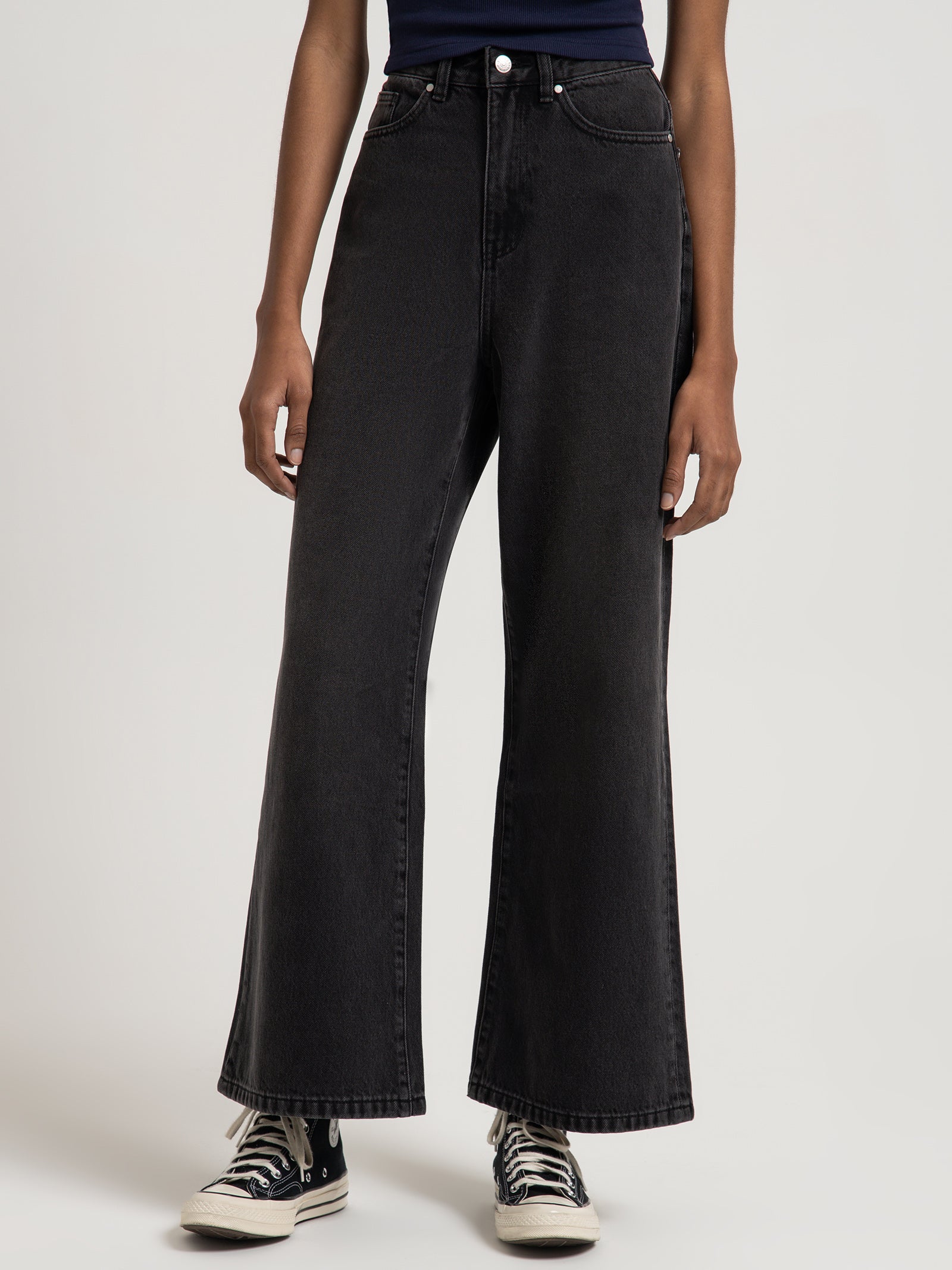 Jorja Wide Leg Jean in Nightshadow