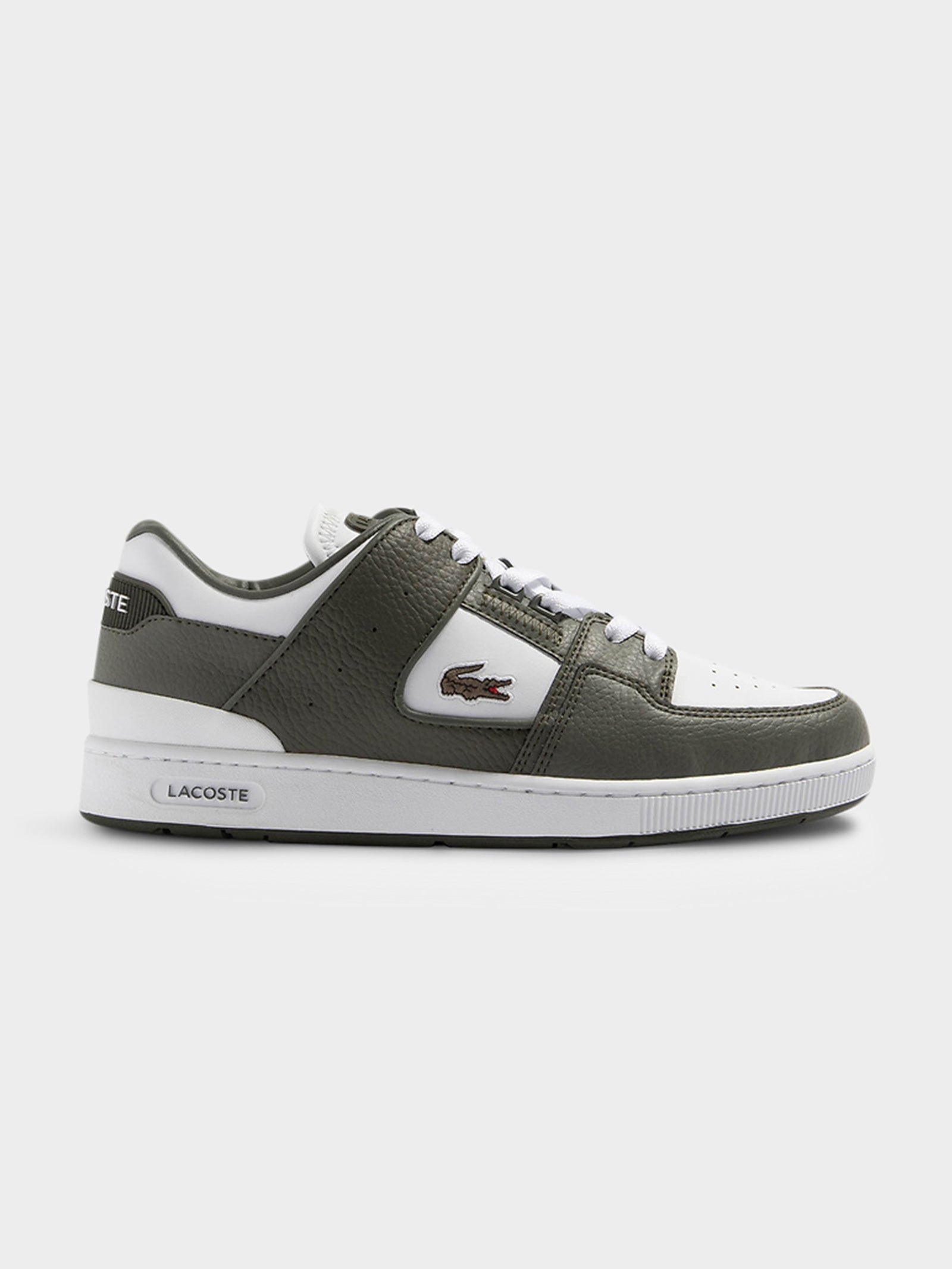 Mens Court Cage 223 Sneakers in White & Khaki