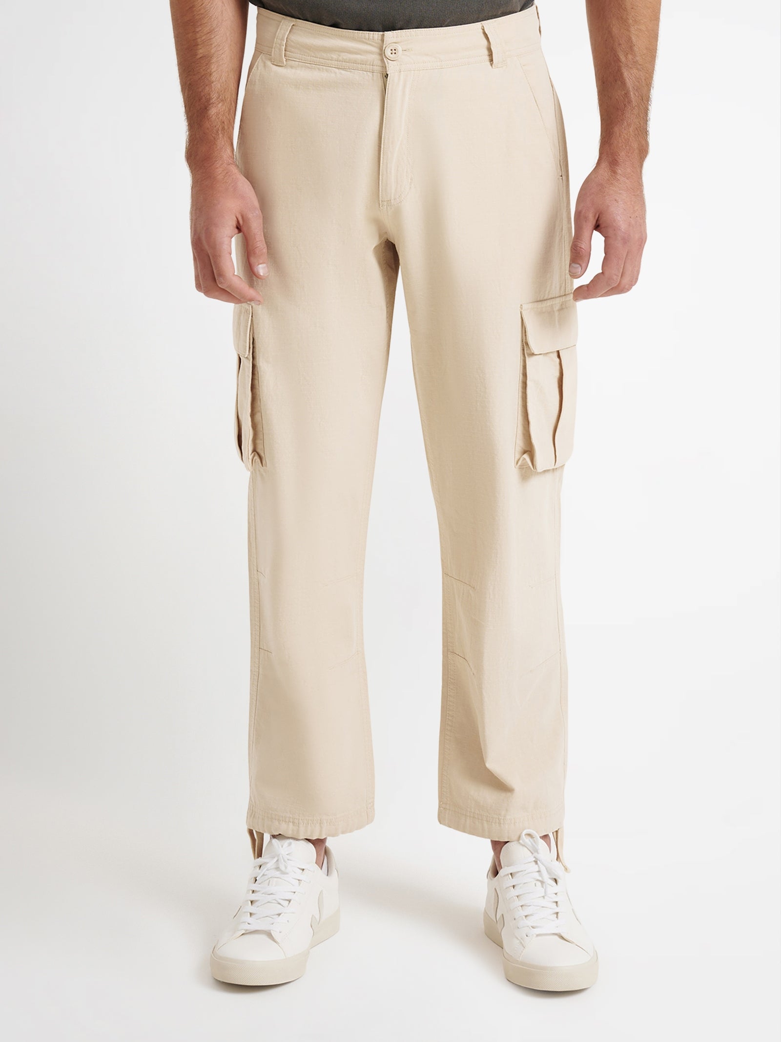 Wyatt Cargo Pants in Ecru