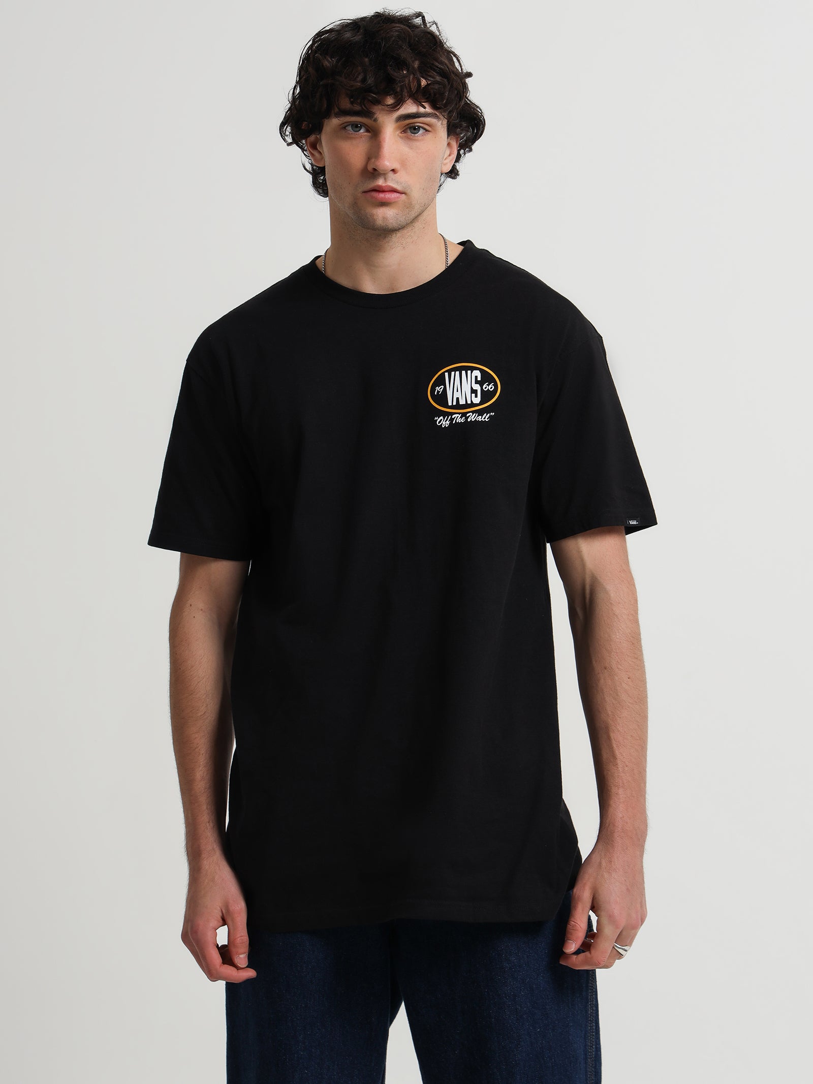 Team Player Checkerboard T-Shirt in Black