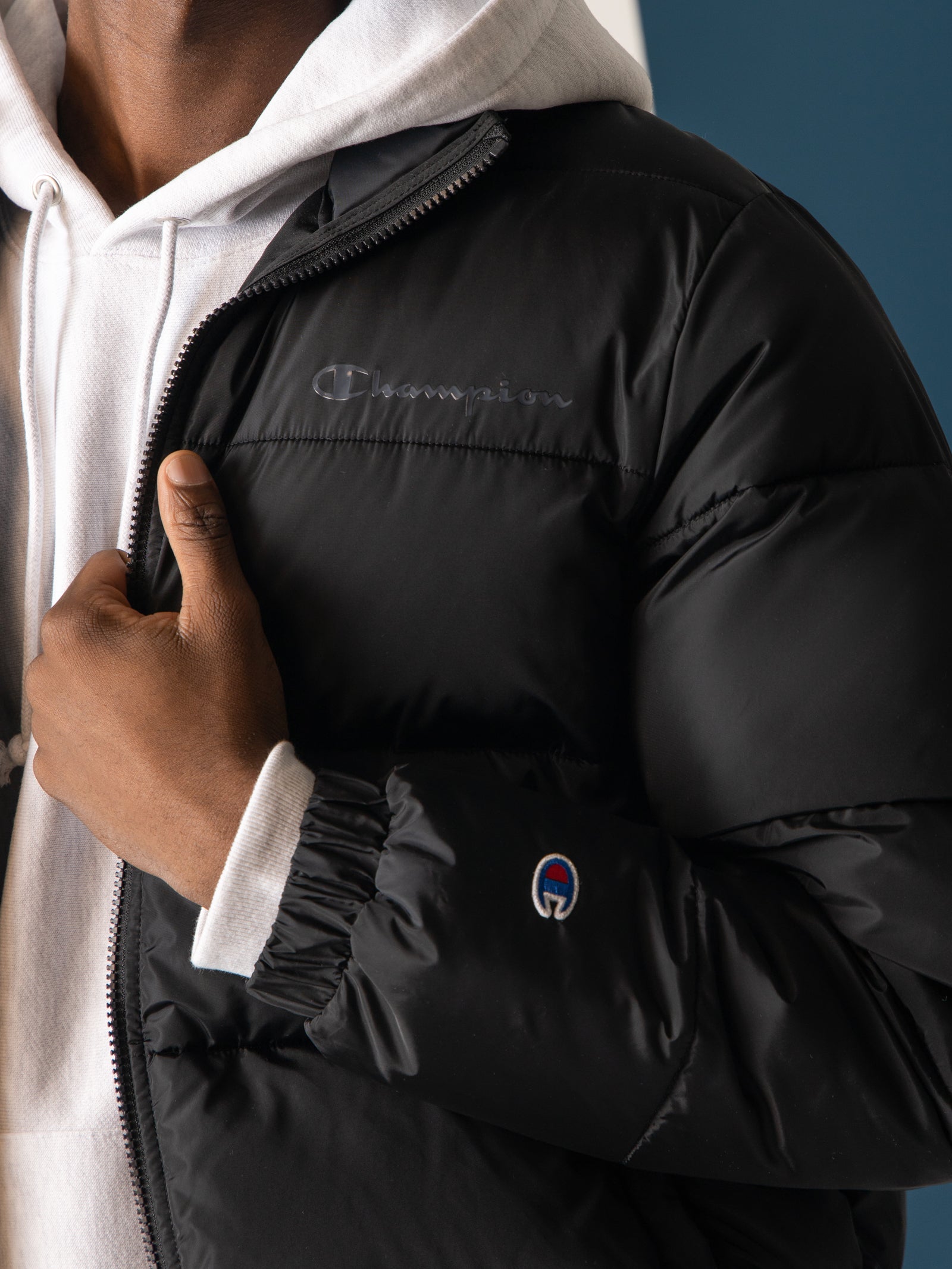 Rochester Padded Puffer Jacket in Black