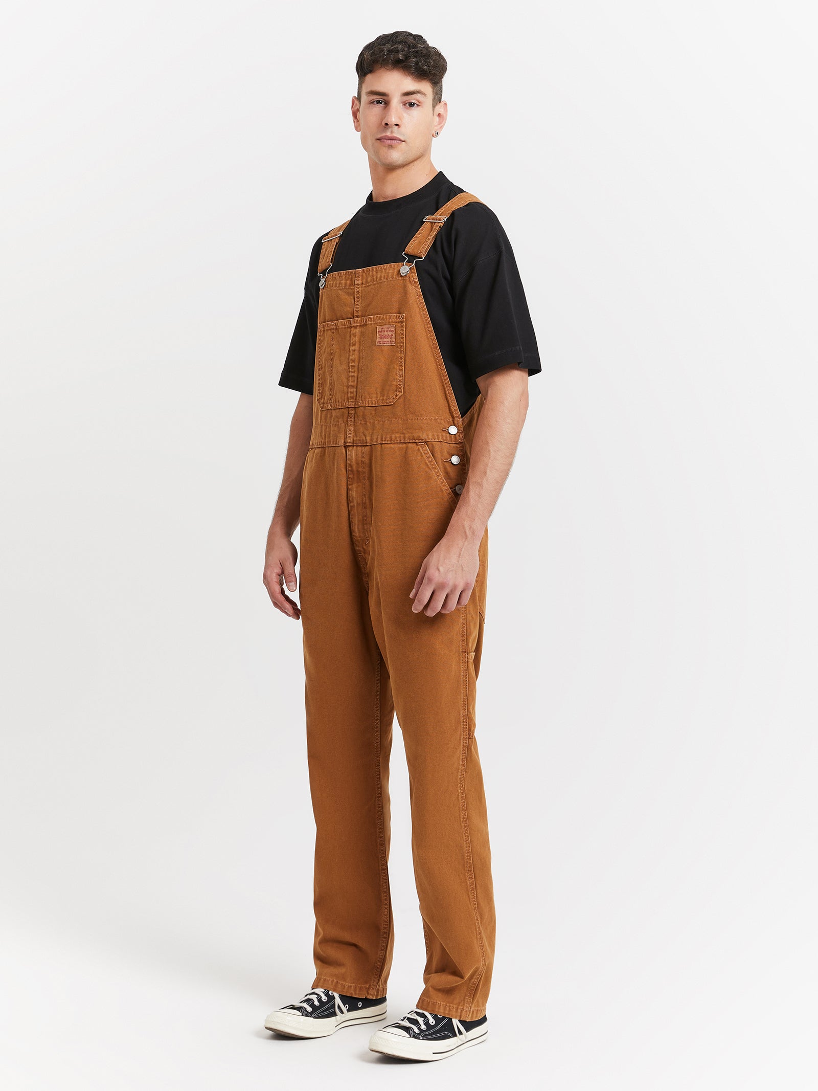 Red Tab Overalls in Dark Ginger