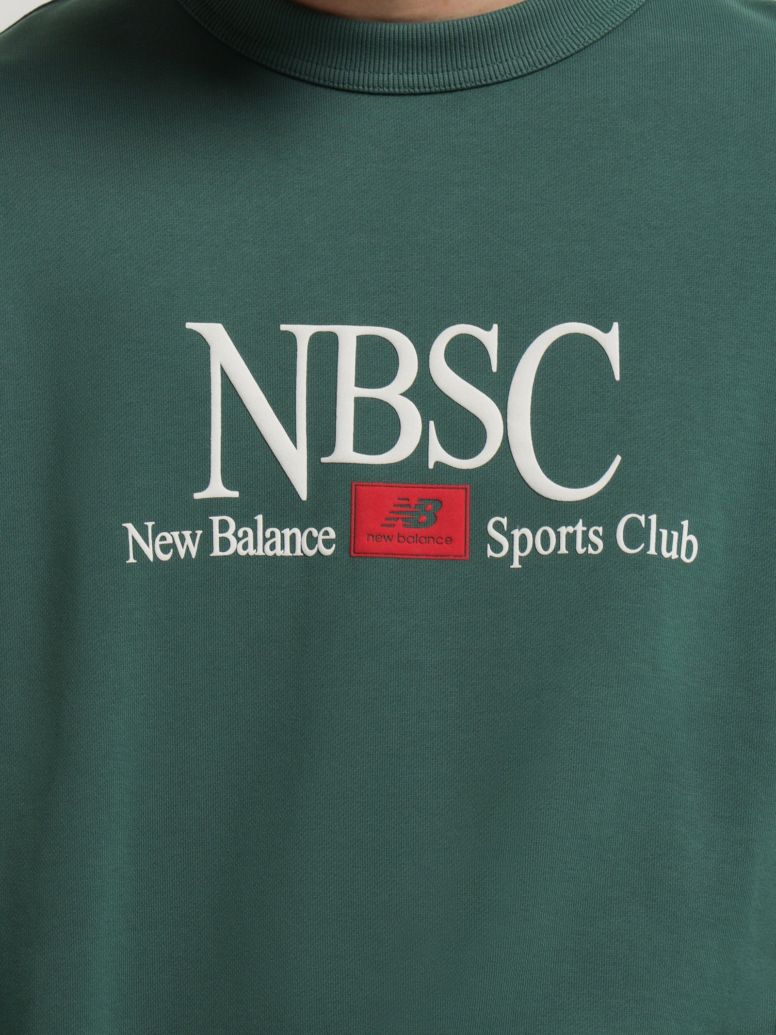 Athletics Sports Club French Terry Crewneck in Bottle Green