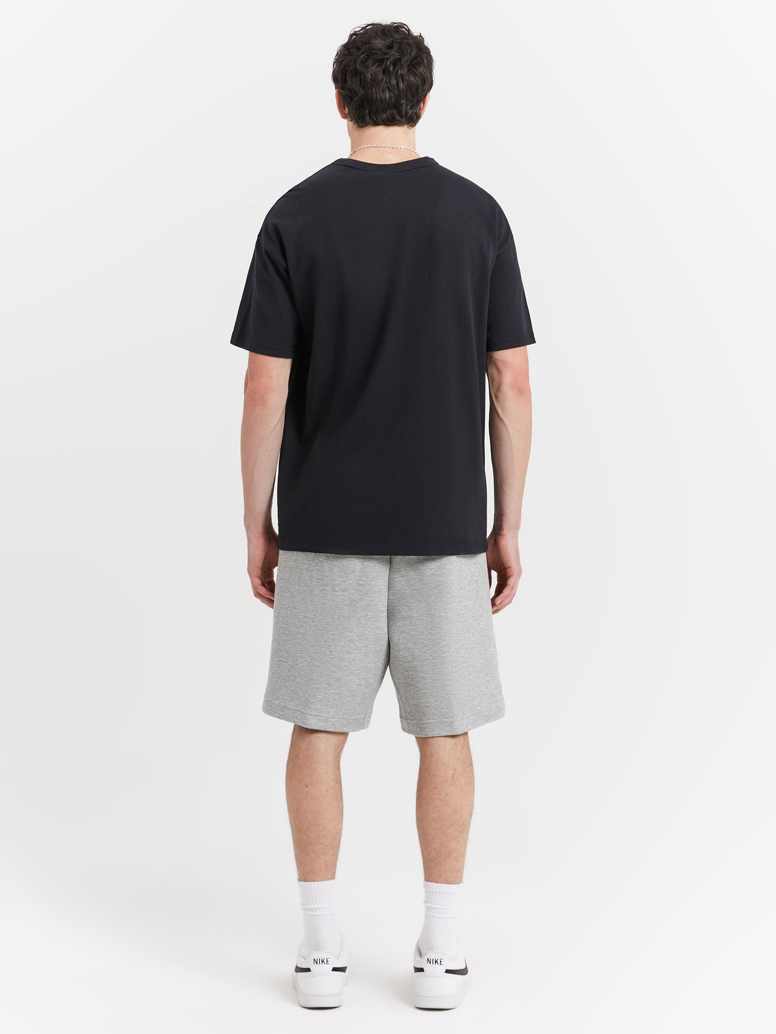 Tech Fleece Shorts in Dark Grey Heather & Black