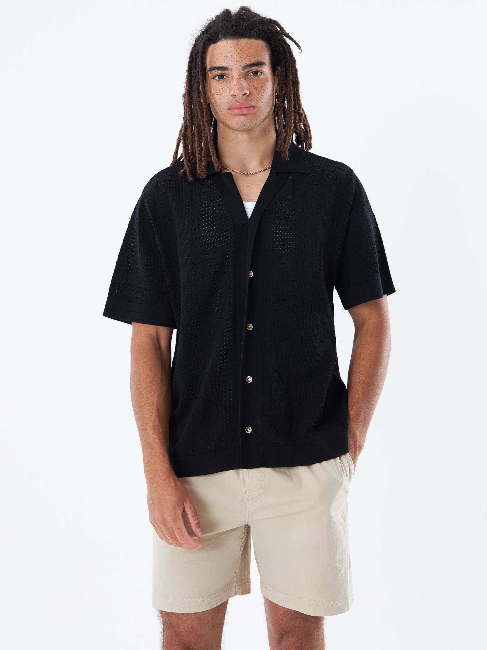 Izaro Knit Shirt In Black