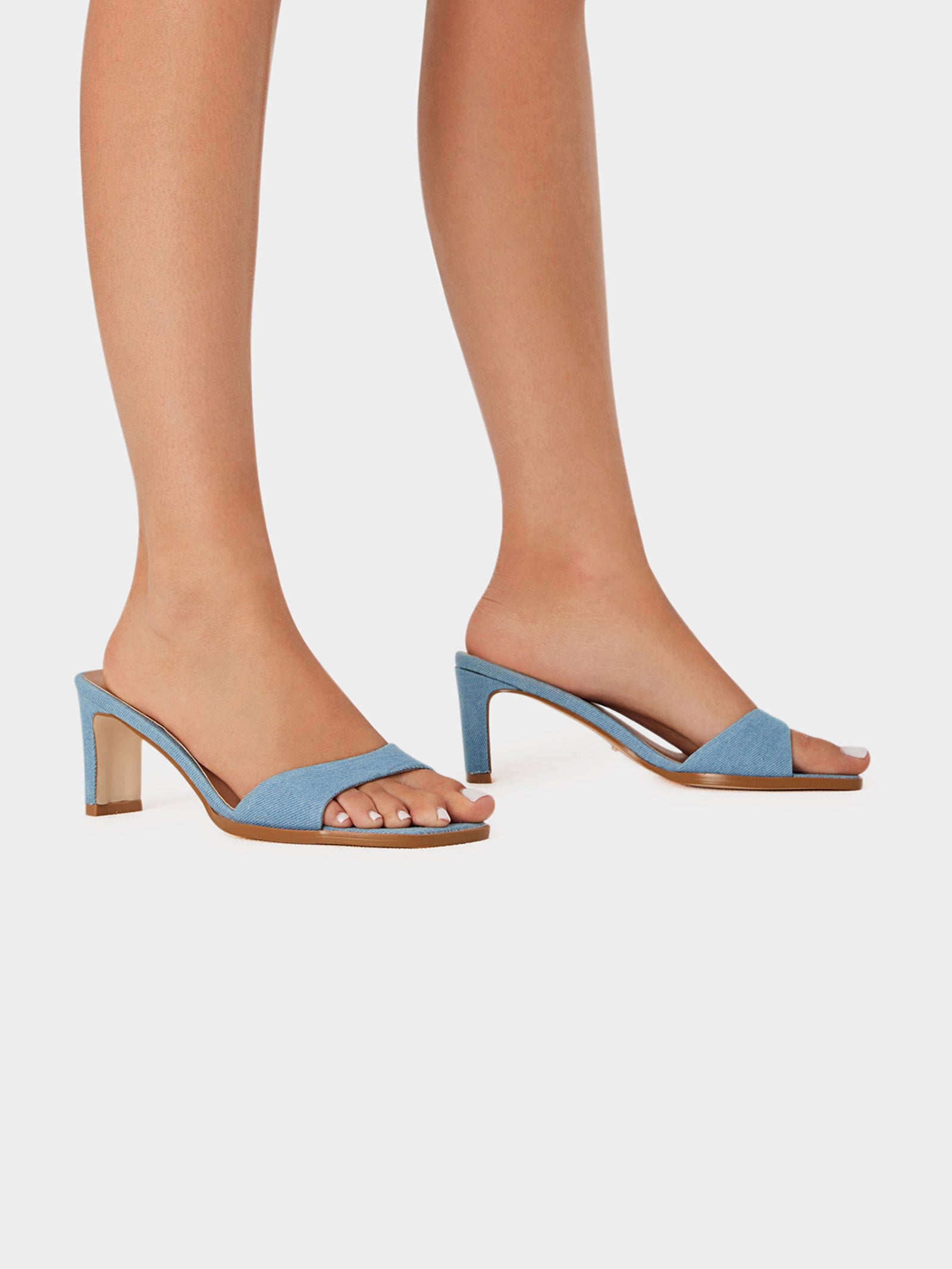 Karvan Heels in Blue Denim