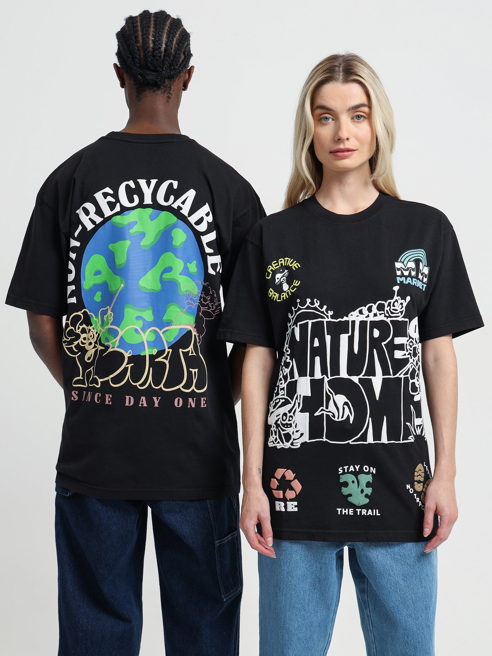 Nature Is Home T-Shirt in Vintage Black