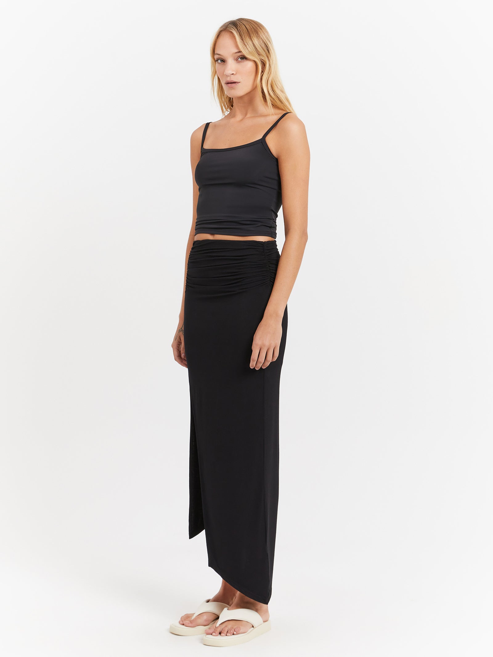 Miko Asymmetrical Skirt in Black