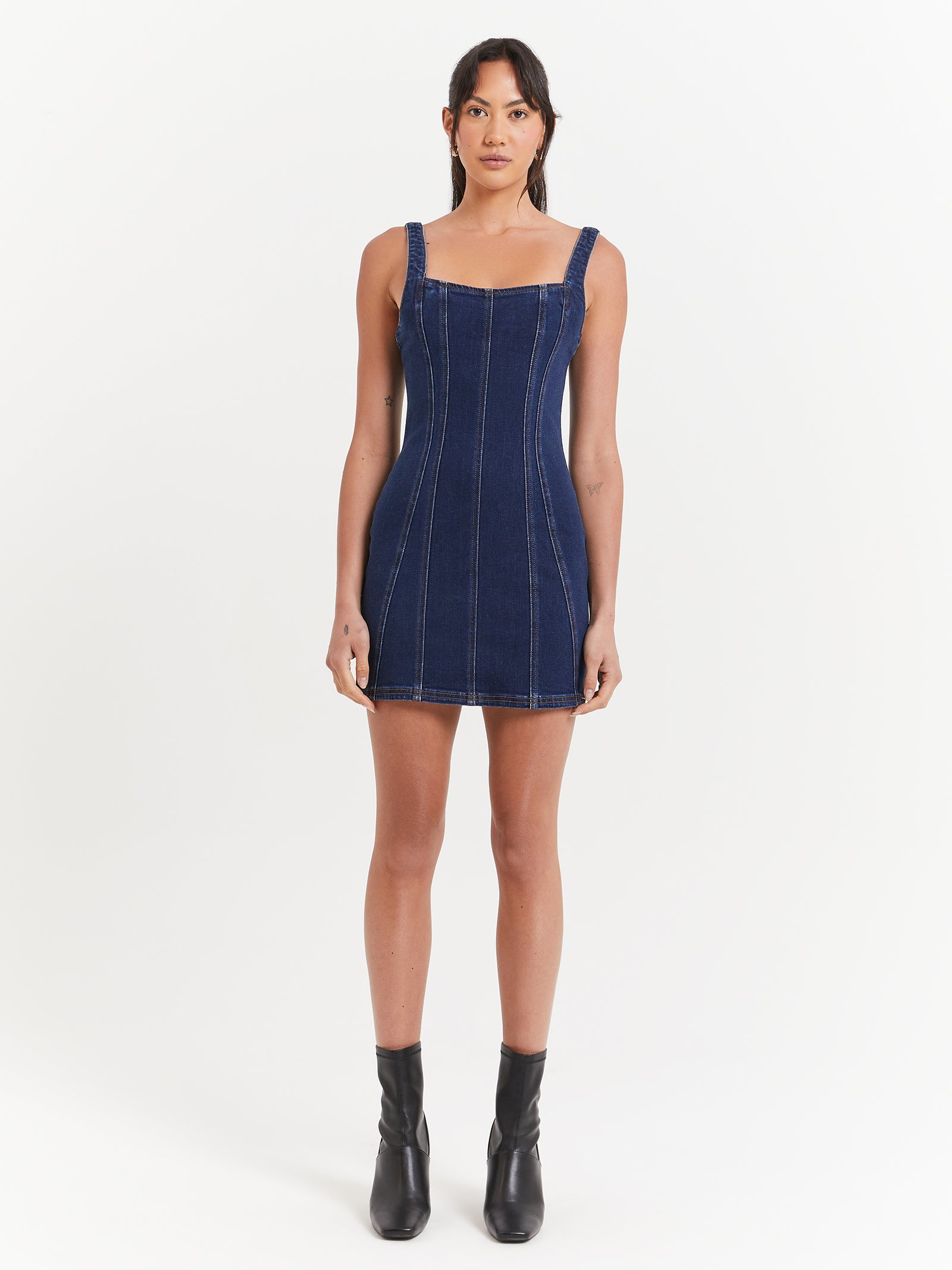 Rachel Mini Dress in Indigo