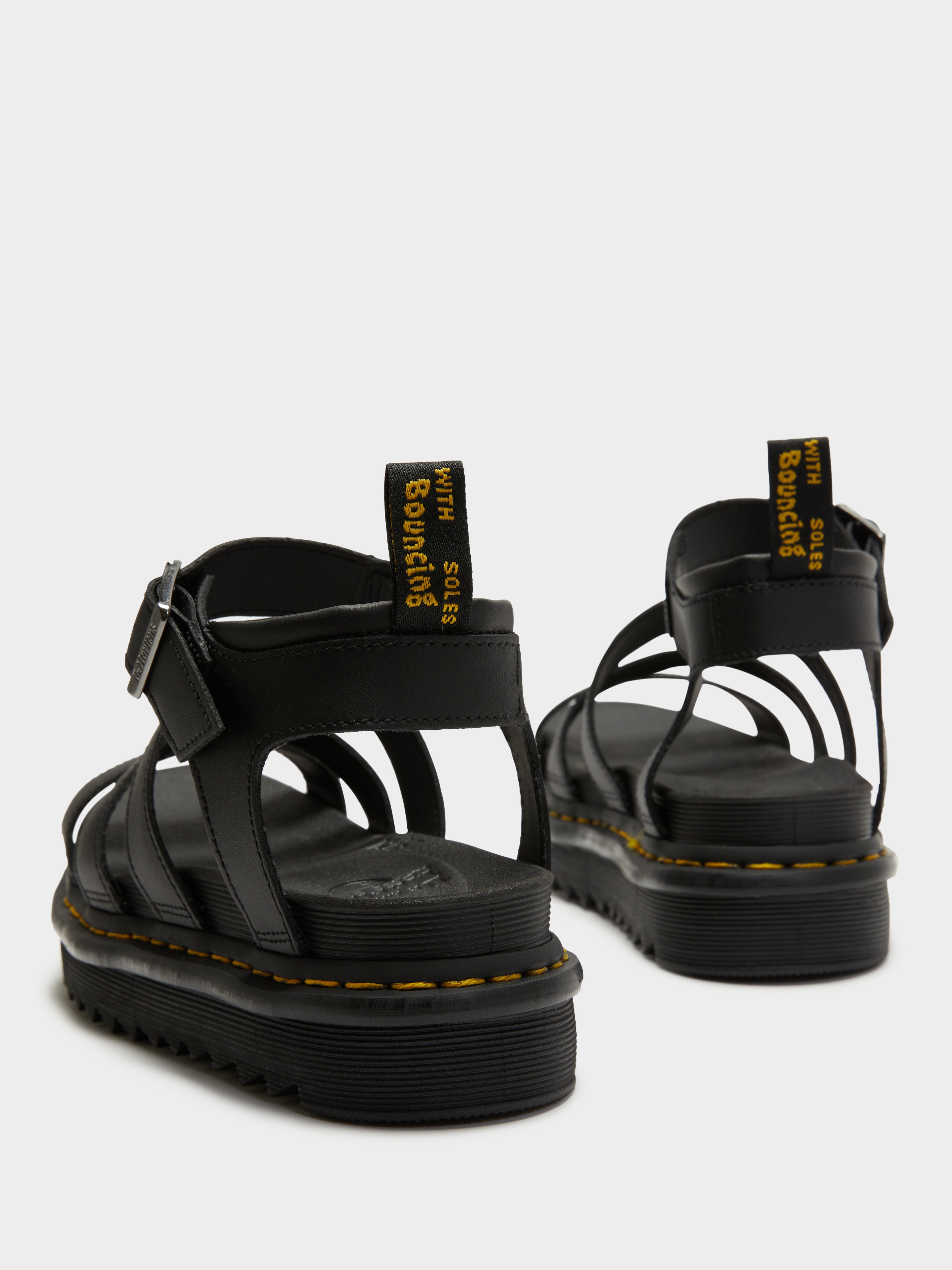 Blaire 3 Strap Sandals in Black