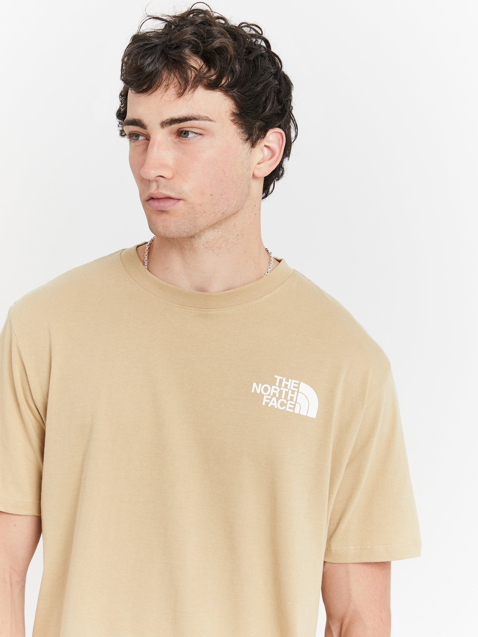 Short Sleeve Box T-Shirt in Khaki Stone Black