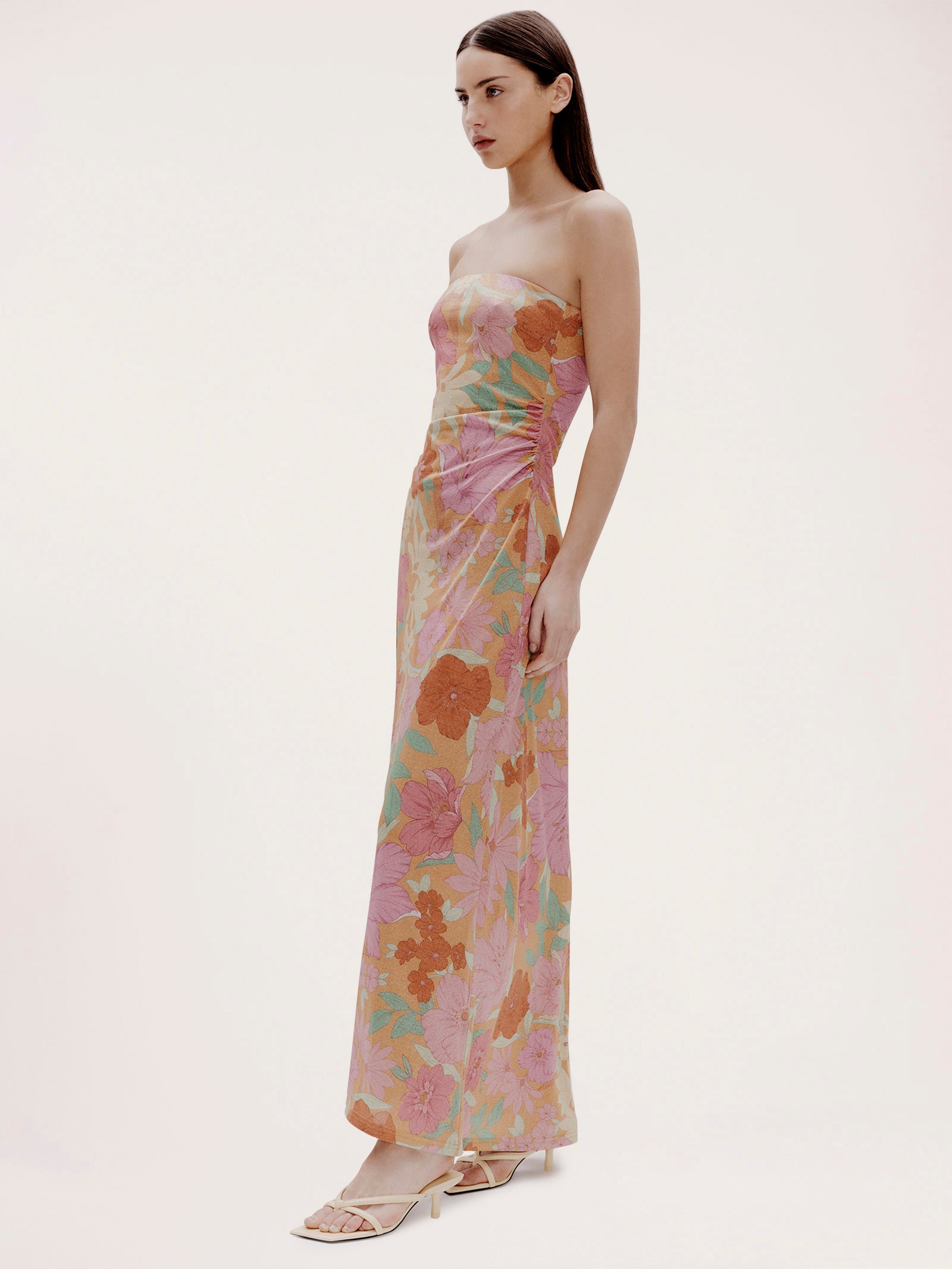 Luminous Maxi Dress in Metallic Tropic