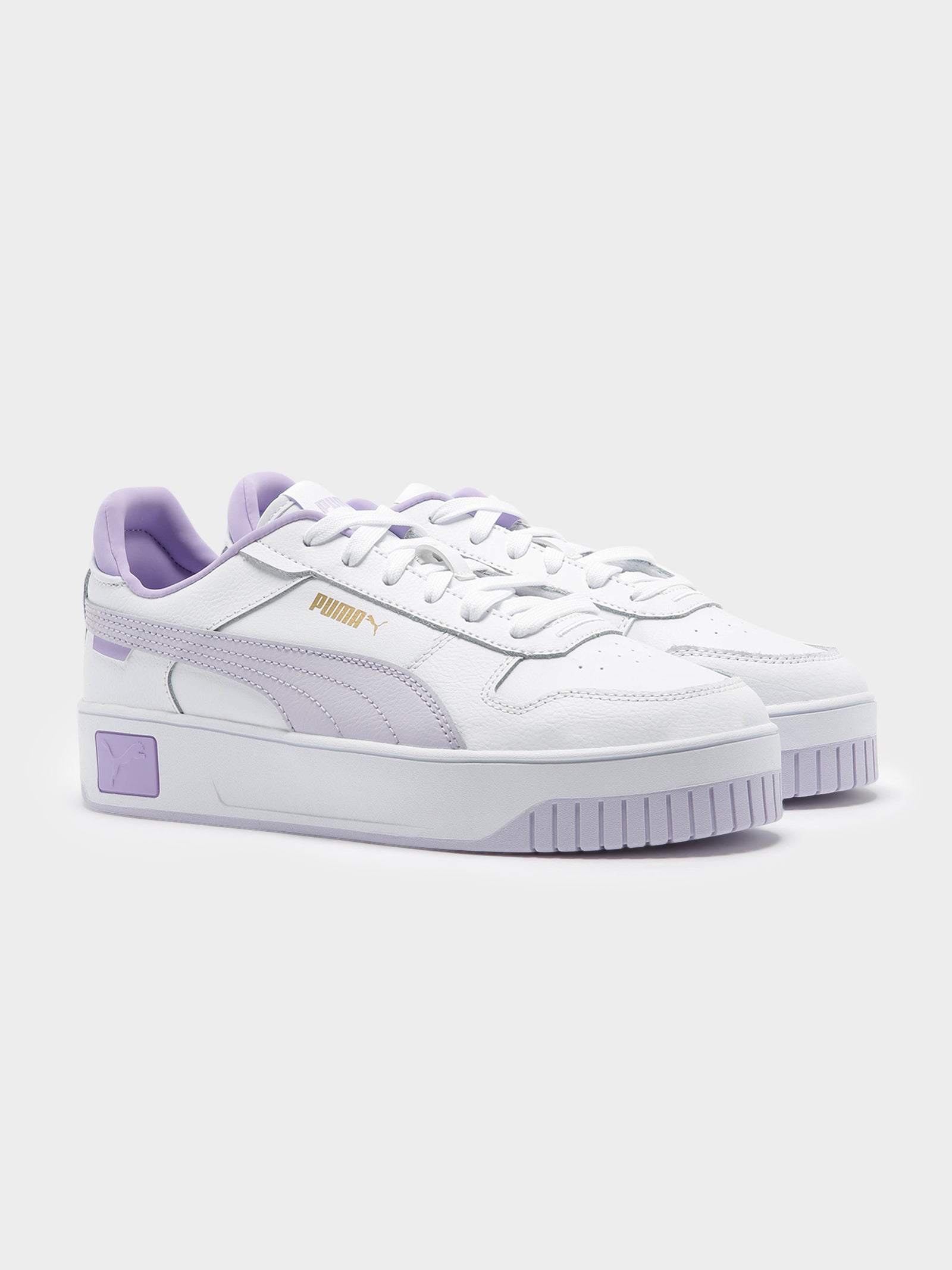 Womens Carina Street Sneakers in White & Purple