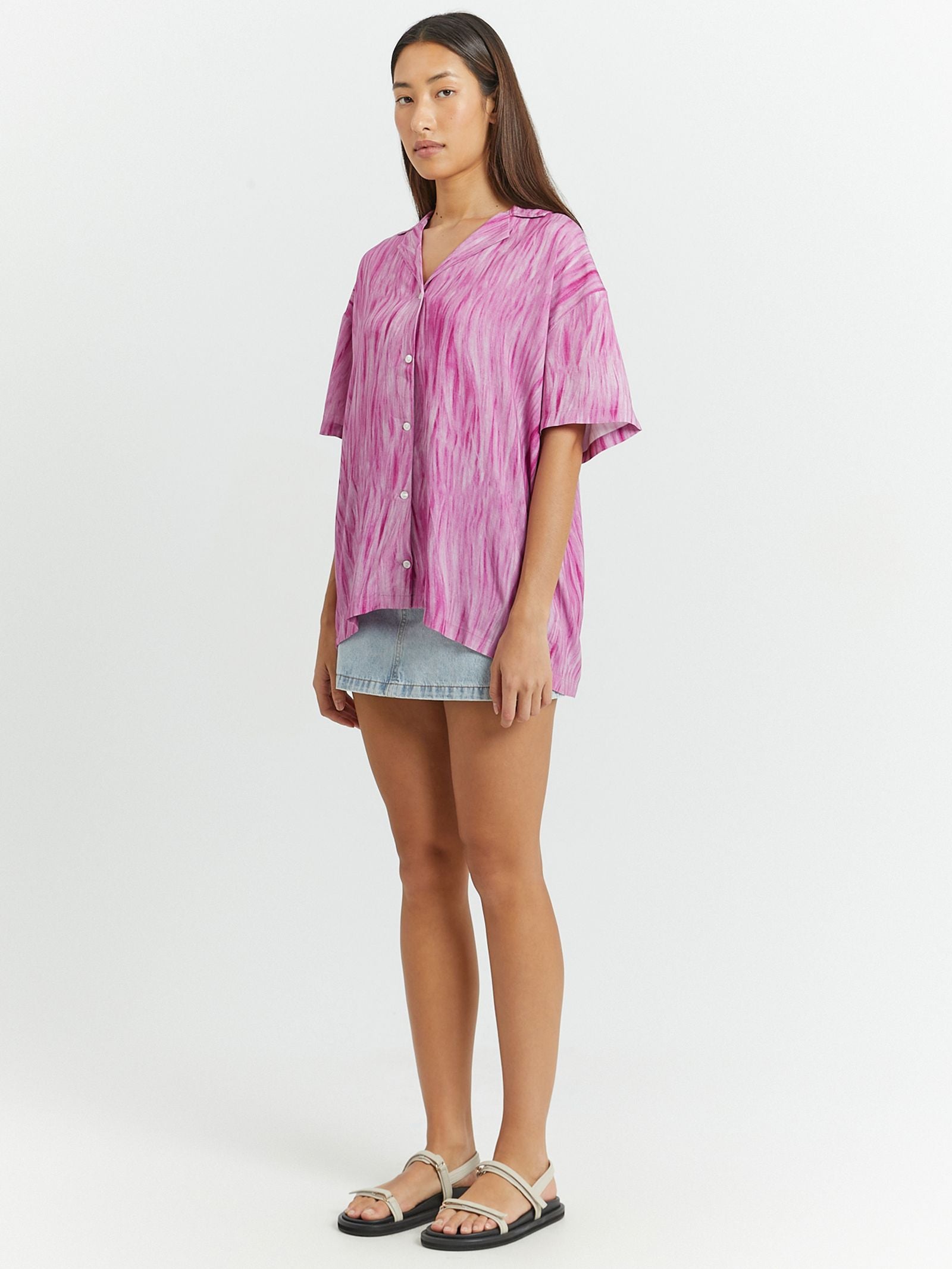 Animal Rayon Short Sleeve Shirt