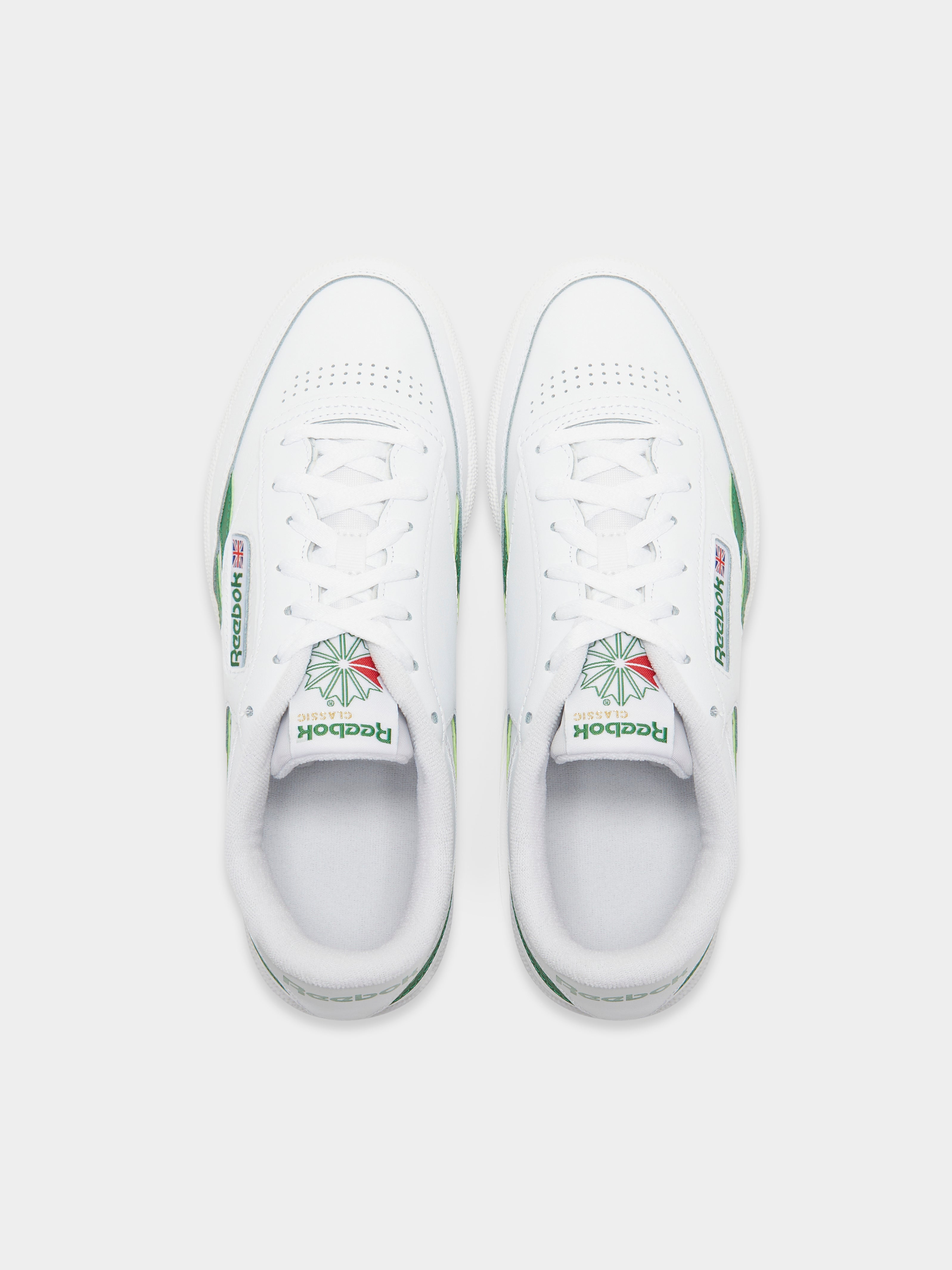 Unisex Club C Revenge Sneakers in White & Green