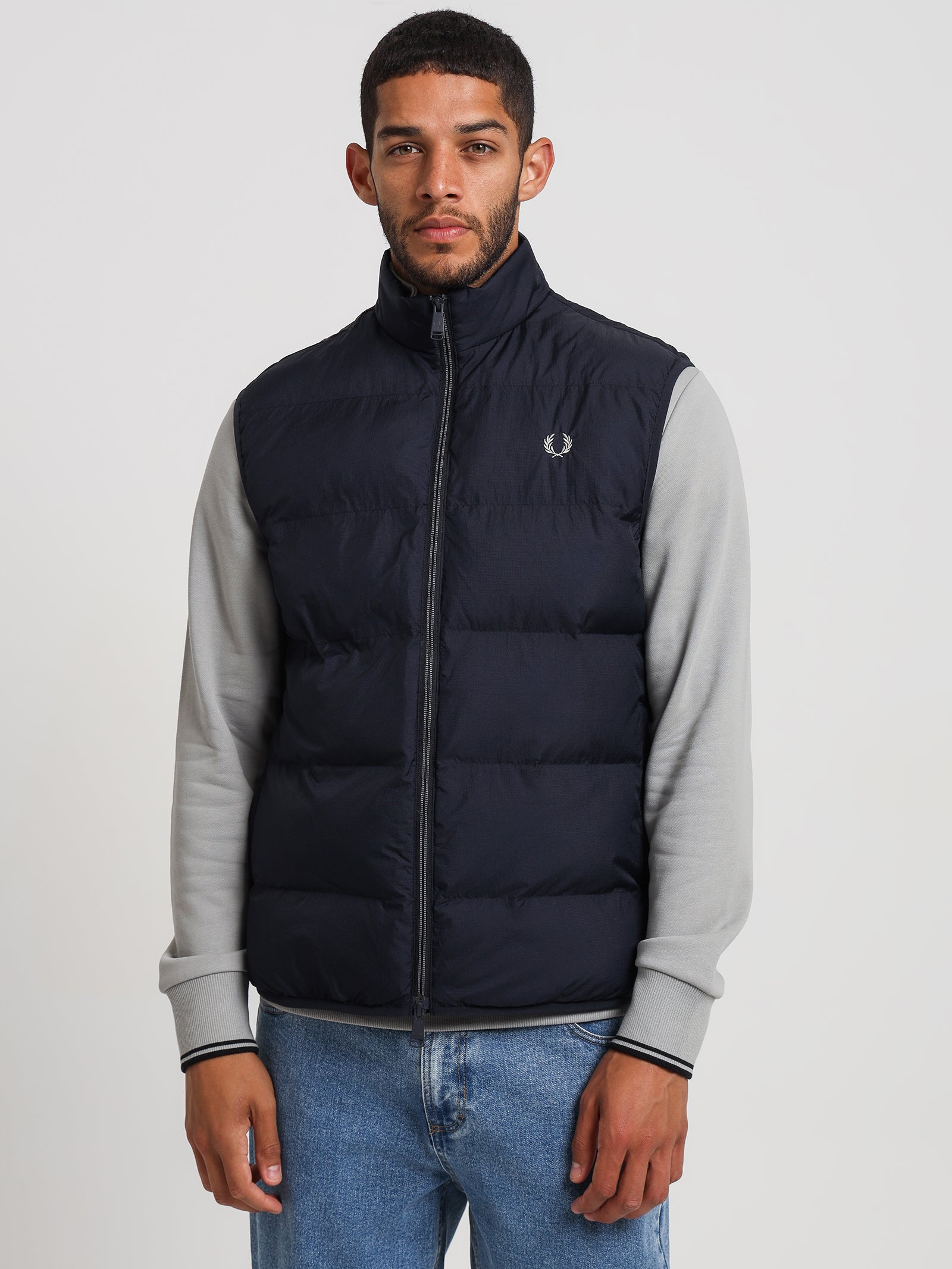 Insulated Puffer Gilet in Navy