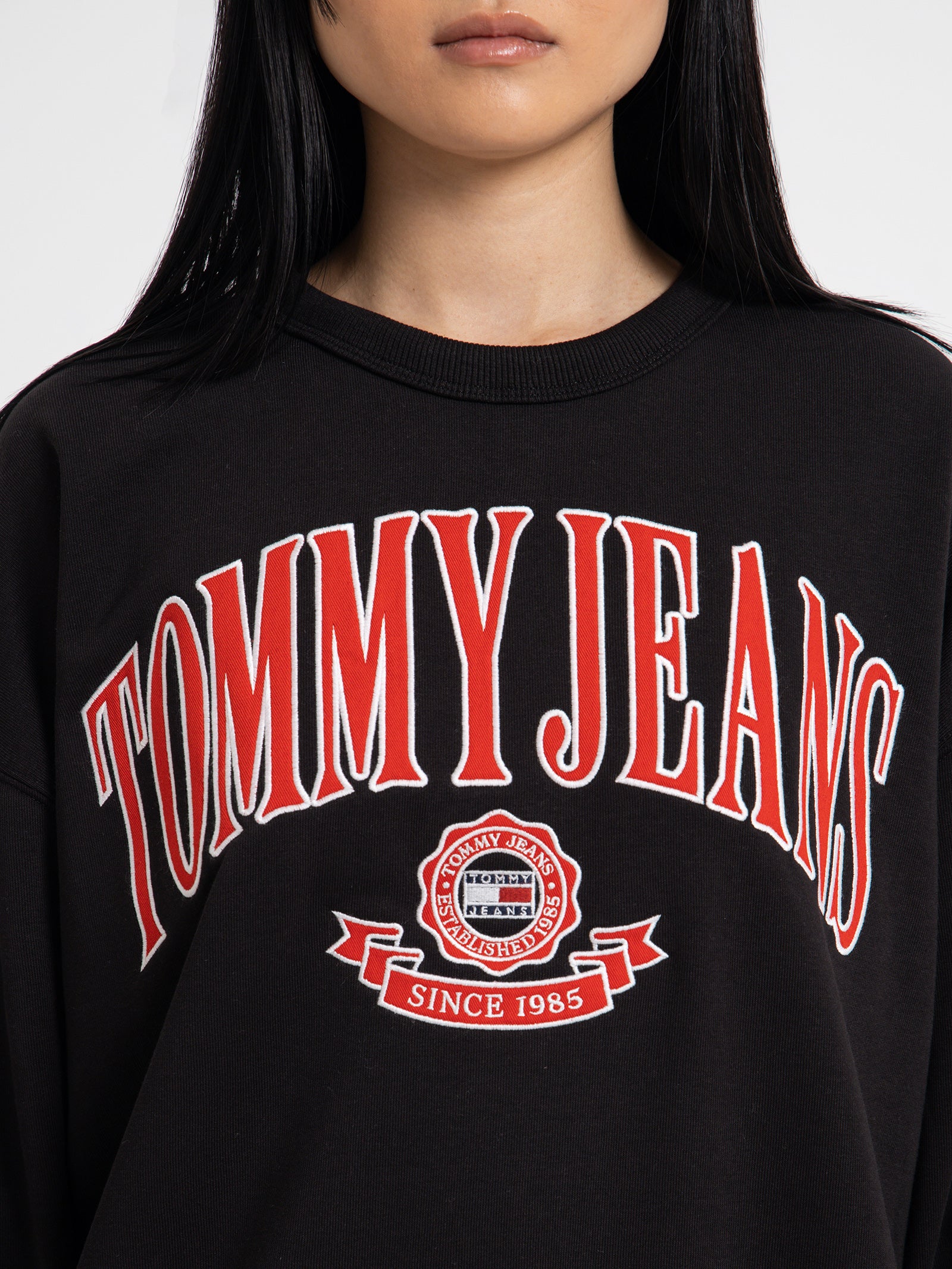 Prep Oversized Sweatshirt in Black