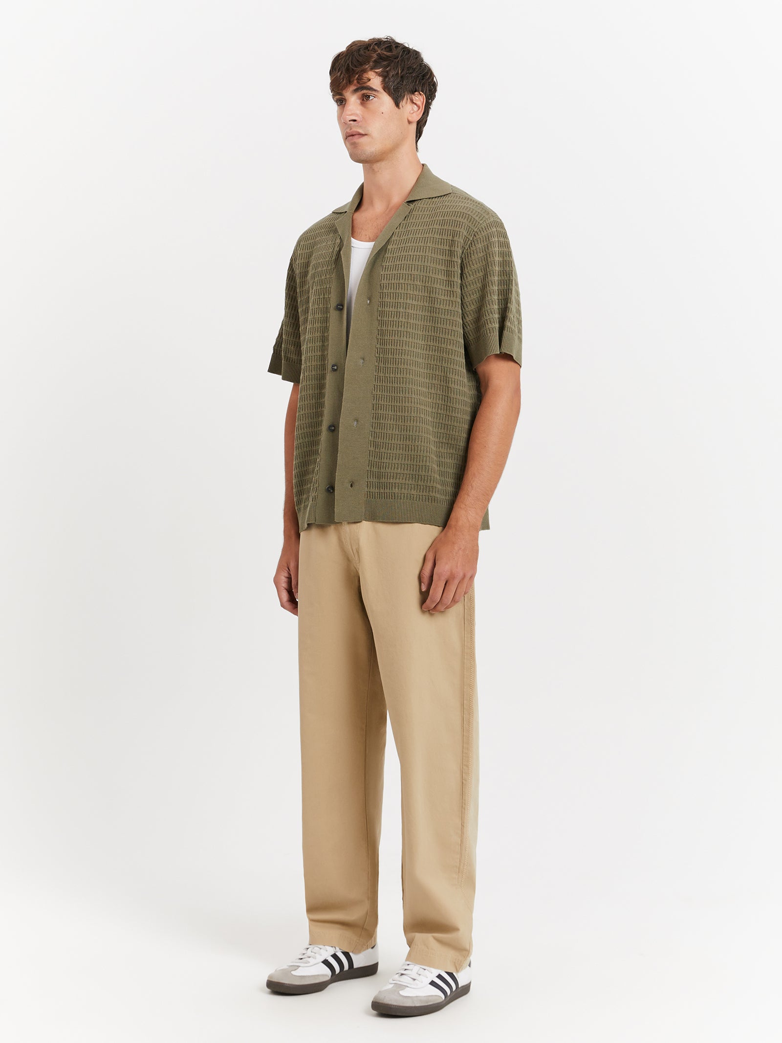 Zanito Knit Shirt in Olive