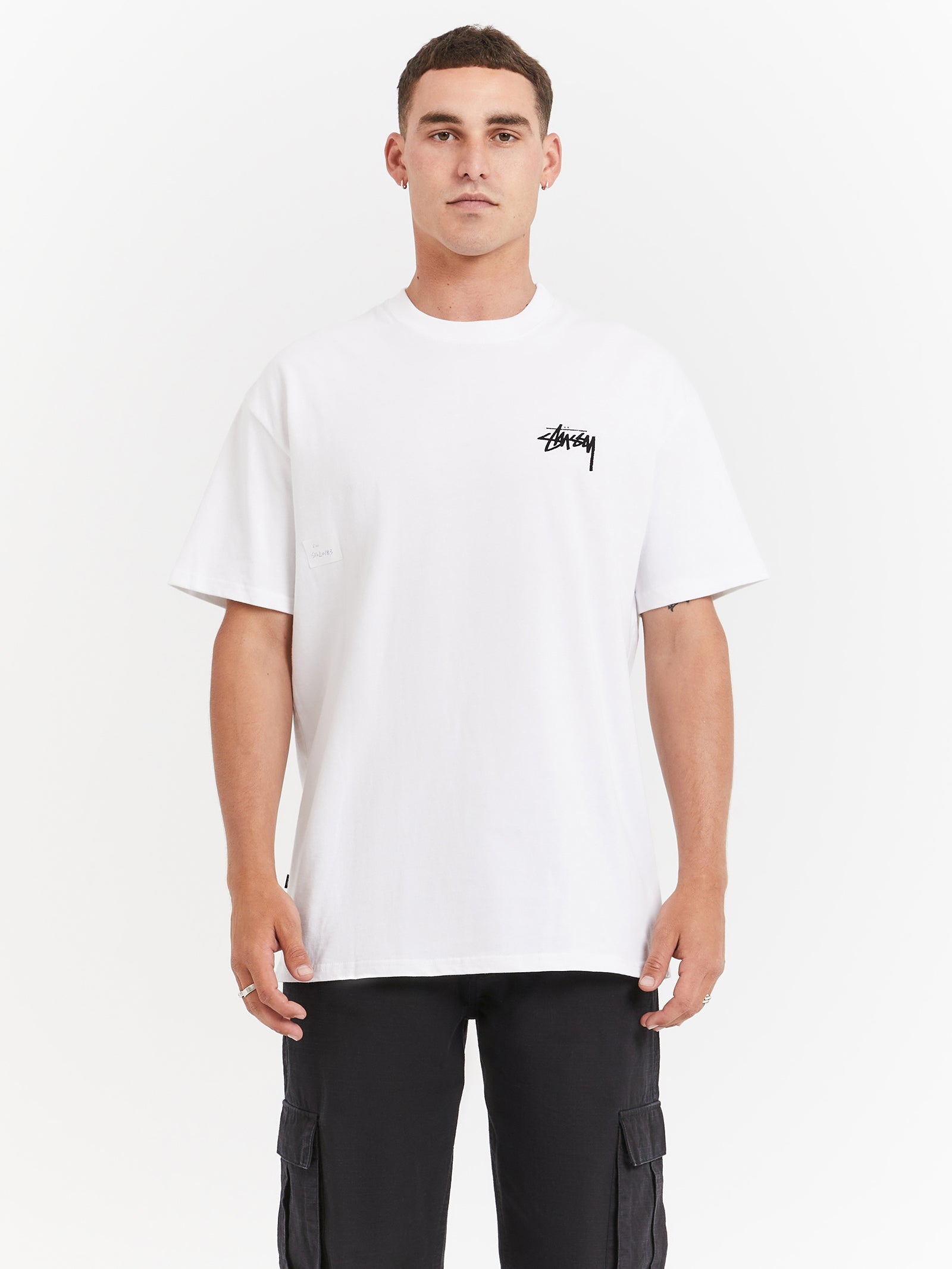 8 Ball Fade Heavyweight Short Sleeve T-Shirt in White