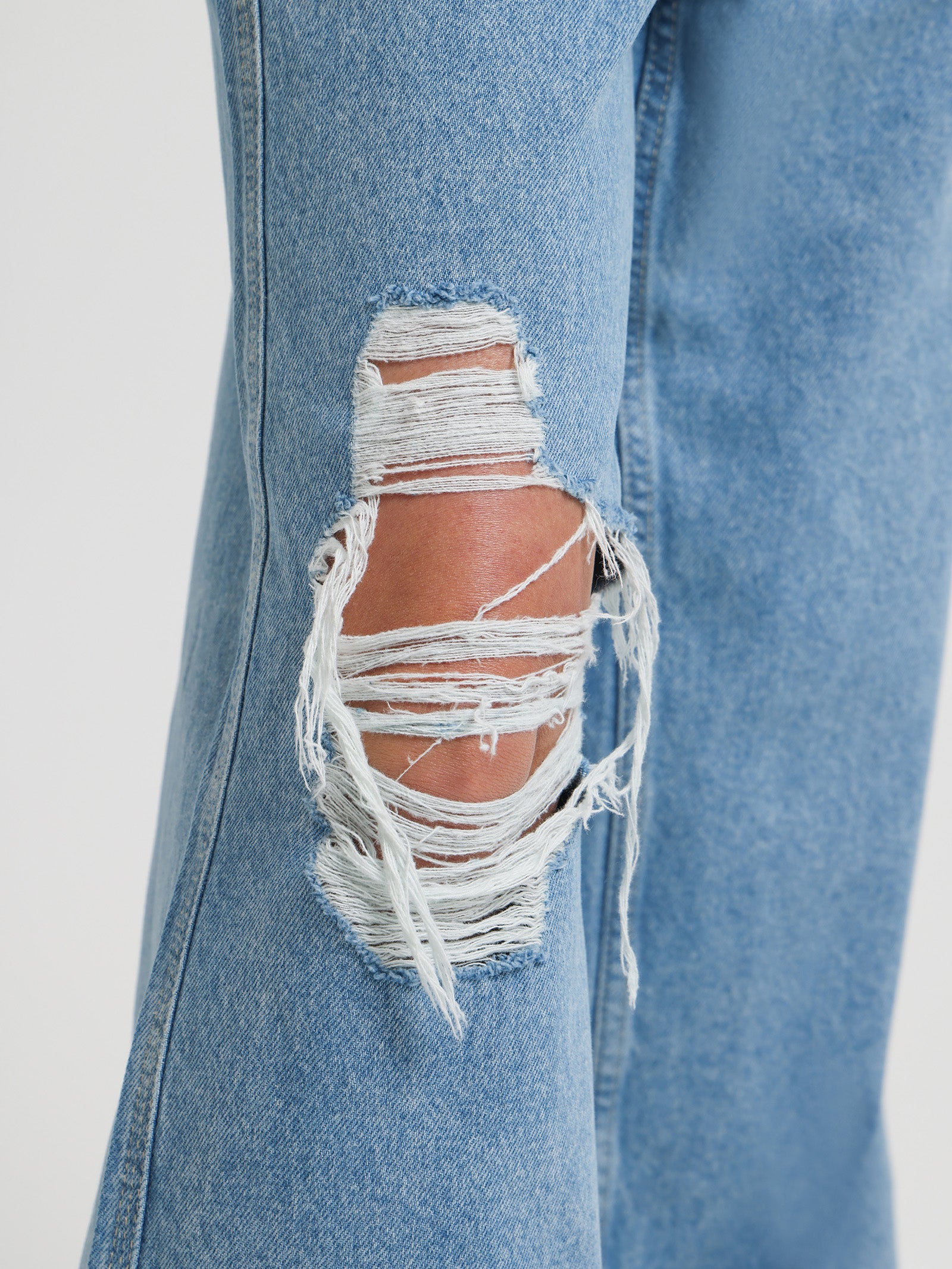 Claire High Rise Wide Leg Jeans in Denim Light